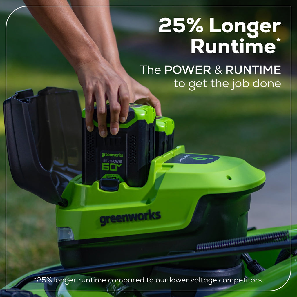 Greenworks 60V 21” Self-Propelled Lawn Mower with (2) 5.0 Ah Batteries & Rapid Charger 2546202