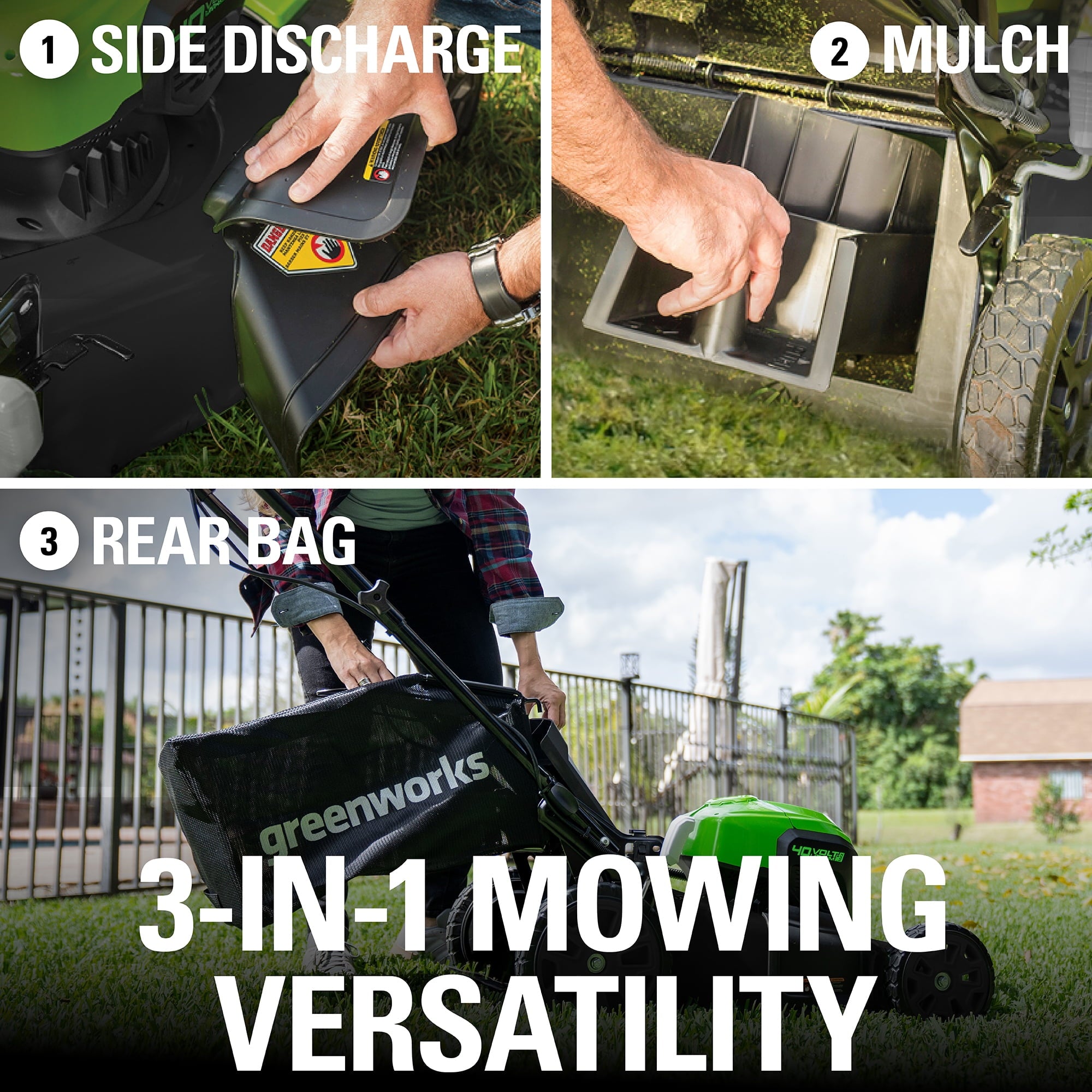 Greenworks 40V 21 Brushless Self Propelled Lawn Mower with 5.0 Ah Battery and Charger 2516402