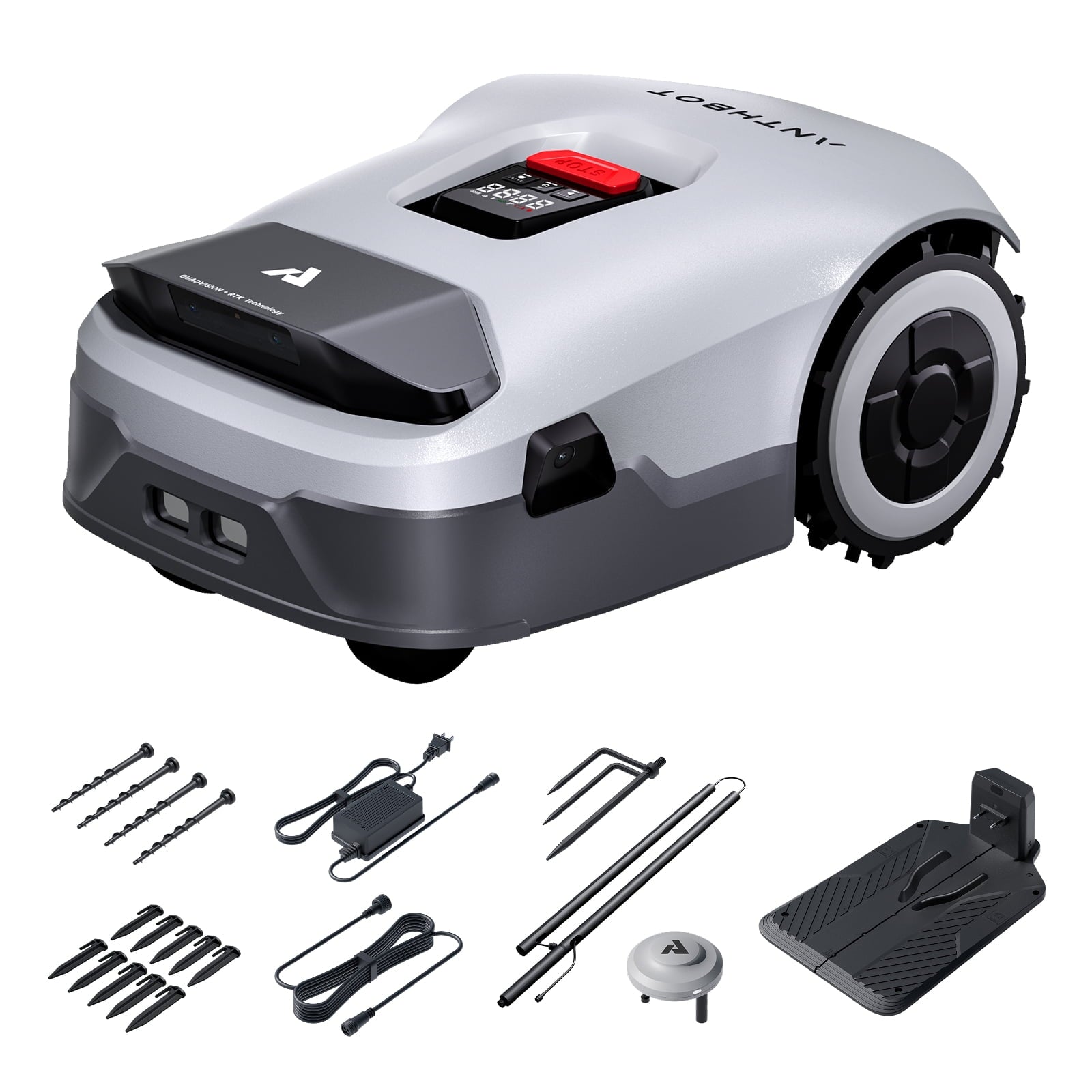  ANTHBOT Genie1000 Robotic Lawn Mower,Max 0.5 Acre,RTK and 4-Camera Vision Obstacle Avoidance