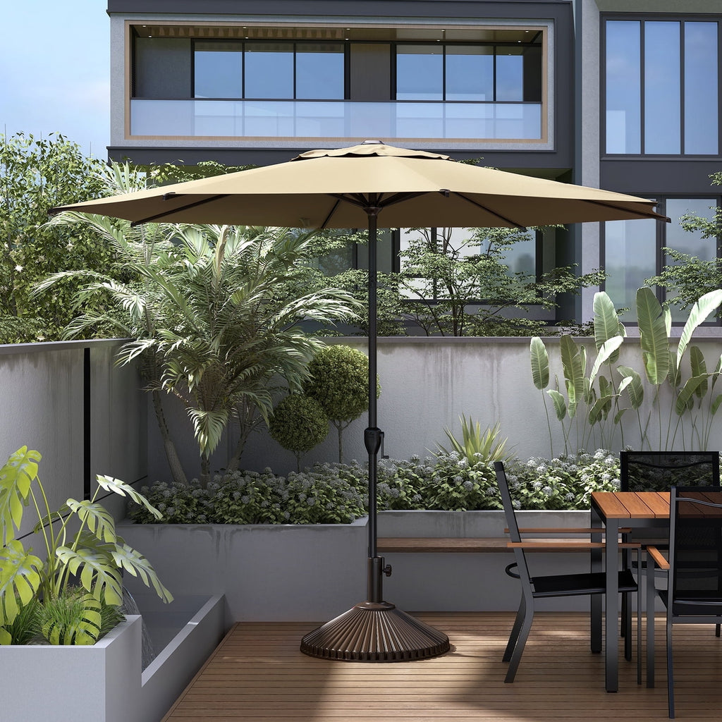 Abba Patio 11’ Vienna Offset Hanging Outdoor Cantilever Patio Umbrella, Beige
