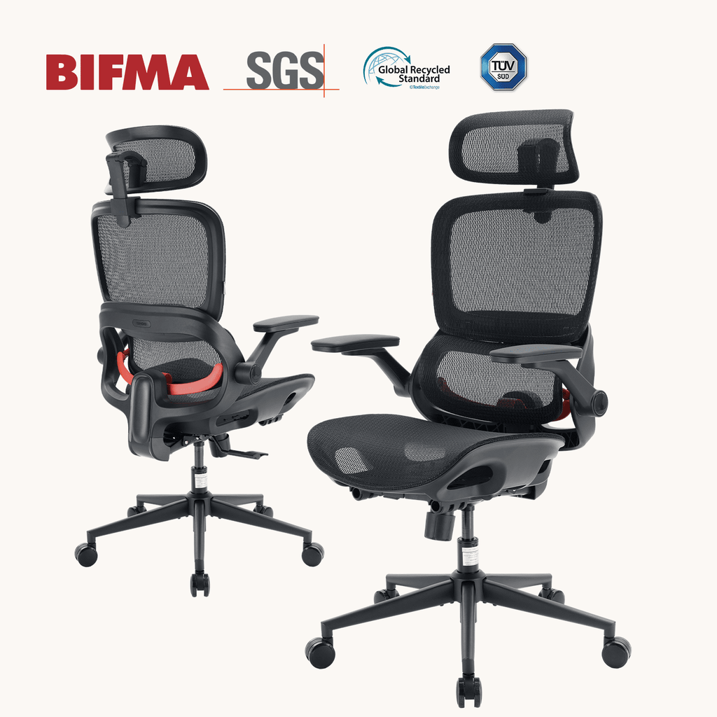SIHOO B100 Pro Ergonomic Office Chair, Adaptive Elastic Lumbar Desk Chair, 4D Arms & 3D Ultra-Wide Headrest Computer Chair for Teenager, High Back Executive Chair for Home Office & Gaming, White
