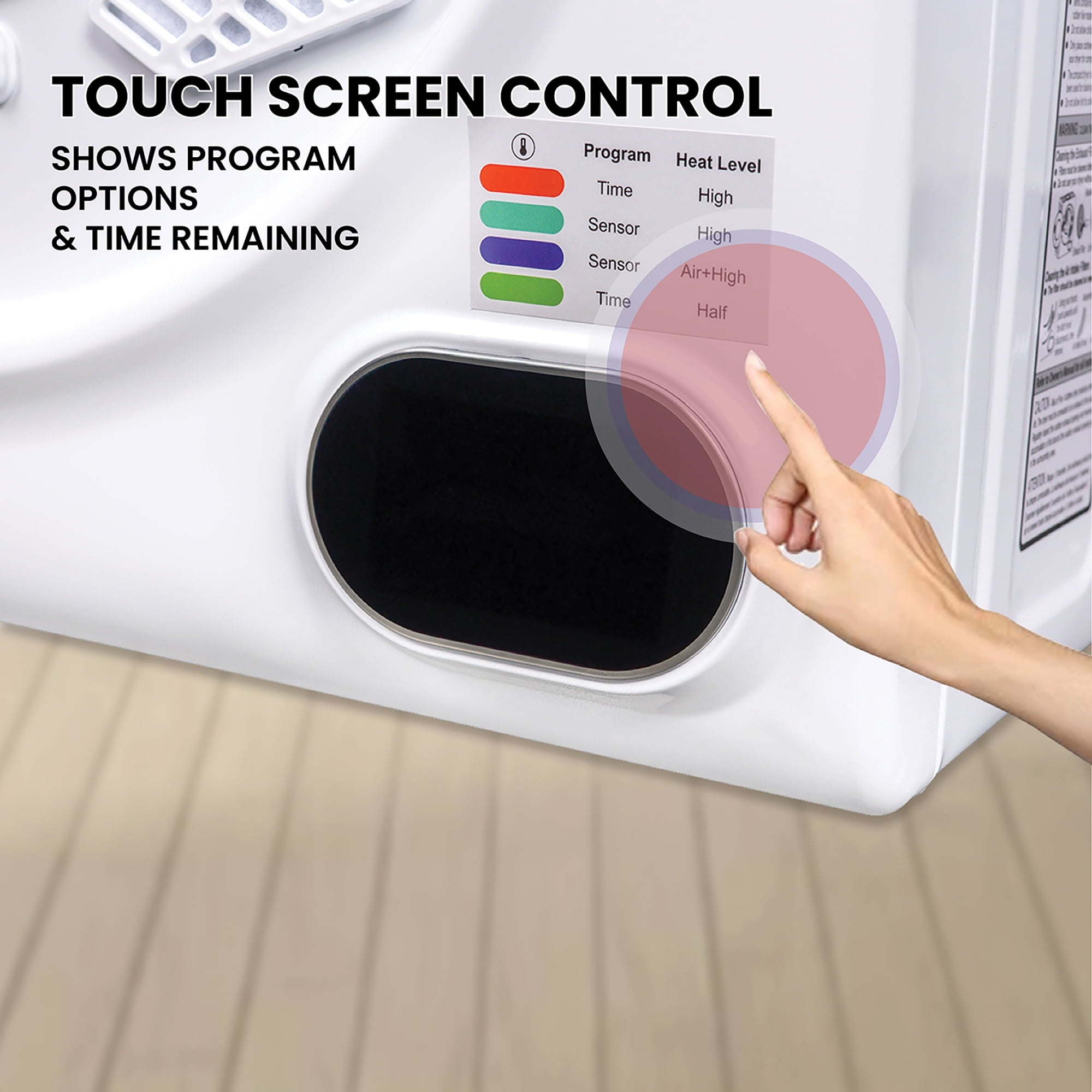 Pinnacle 21-852 S Compact Short Dryer with Digital Controls - 3.2 cu.ft., Silver