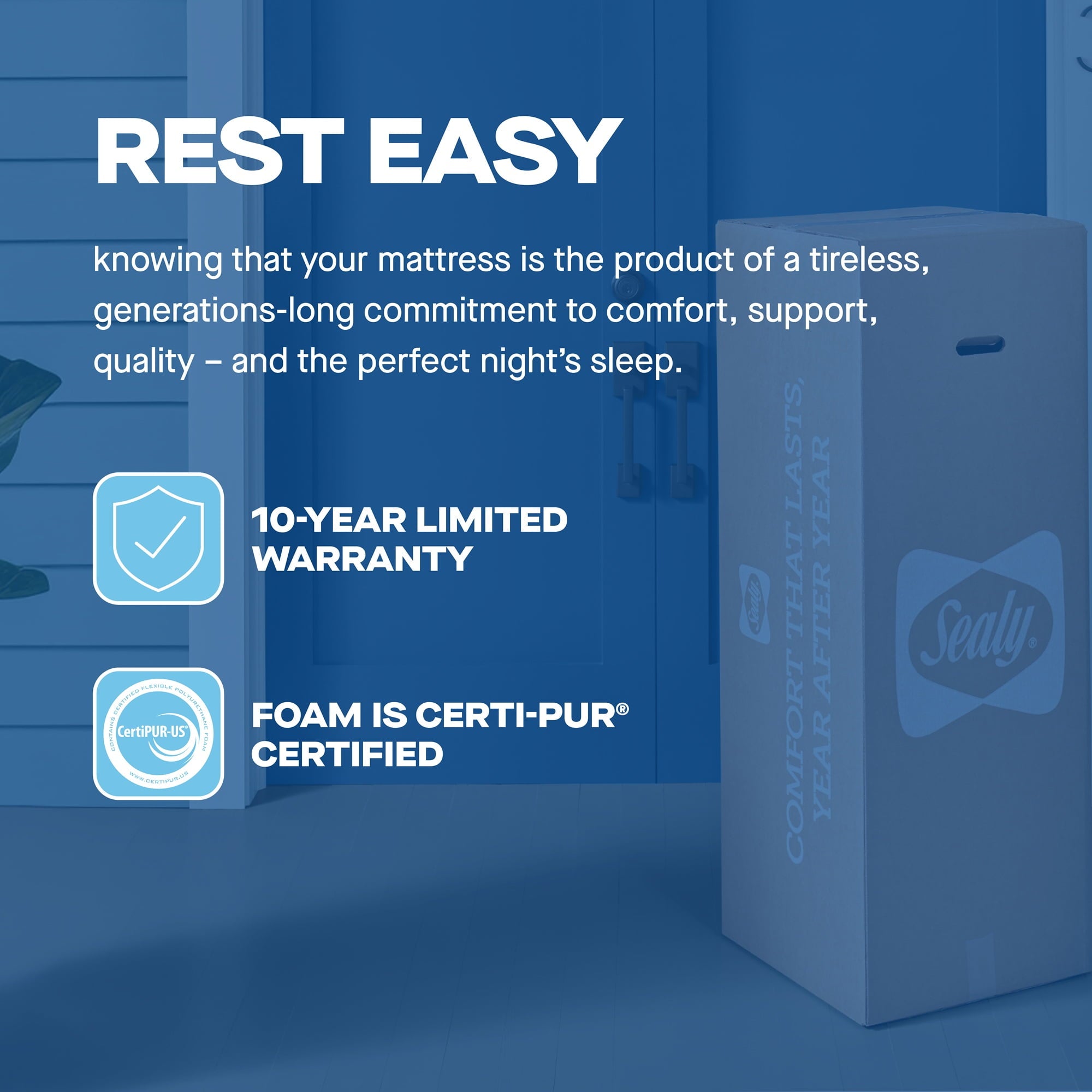 Sealy Essentials Cool-Touch 11” Hybrid Medium-Feel Queen Mattress-in-a-Box, Adult