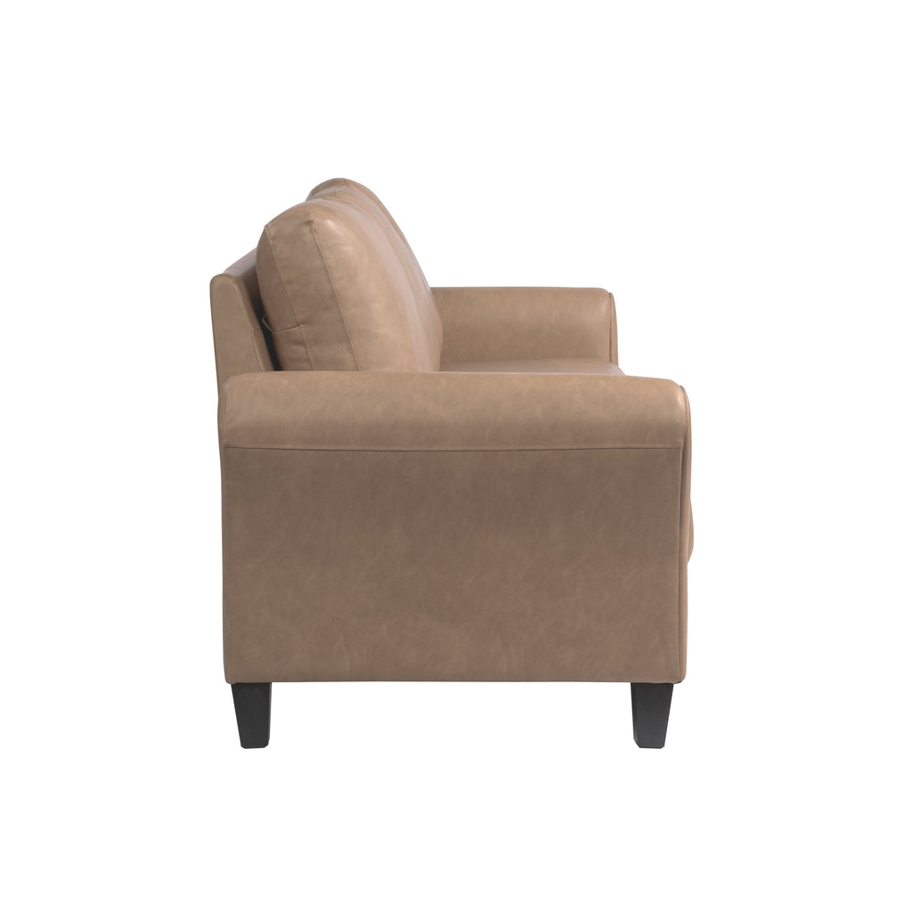 Lifestyle Solutions Alexa Sofa with Rolled Arms, Gray Fabric