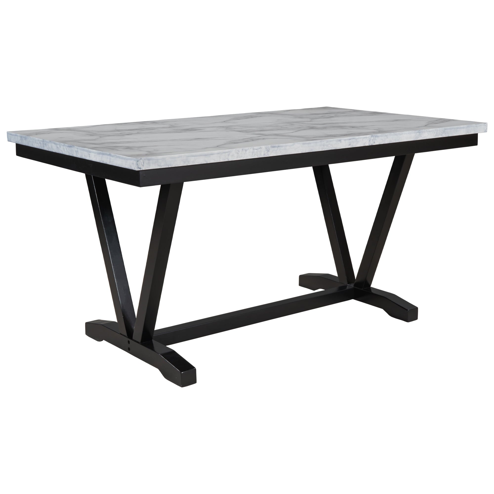 Harper & Bright Designs Dining Table Set for 6 with Bench Rectangular Table and 4 Upholstered Chairs for Kitchen, Gary