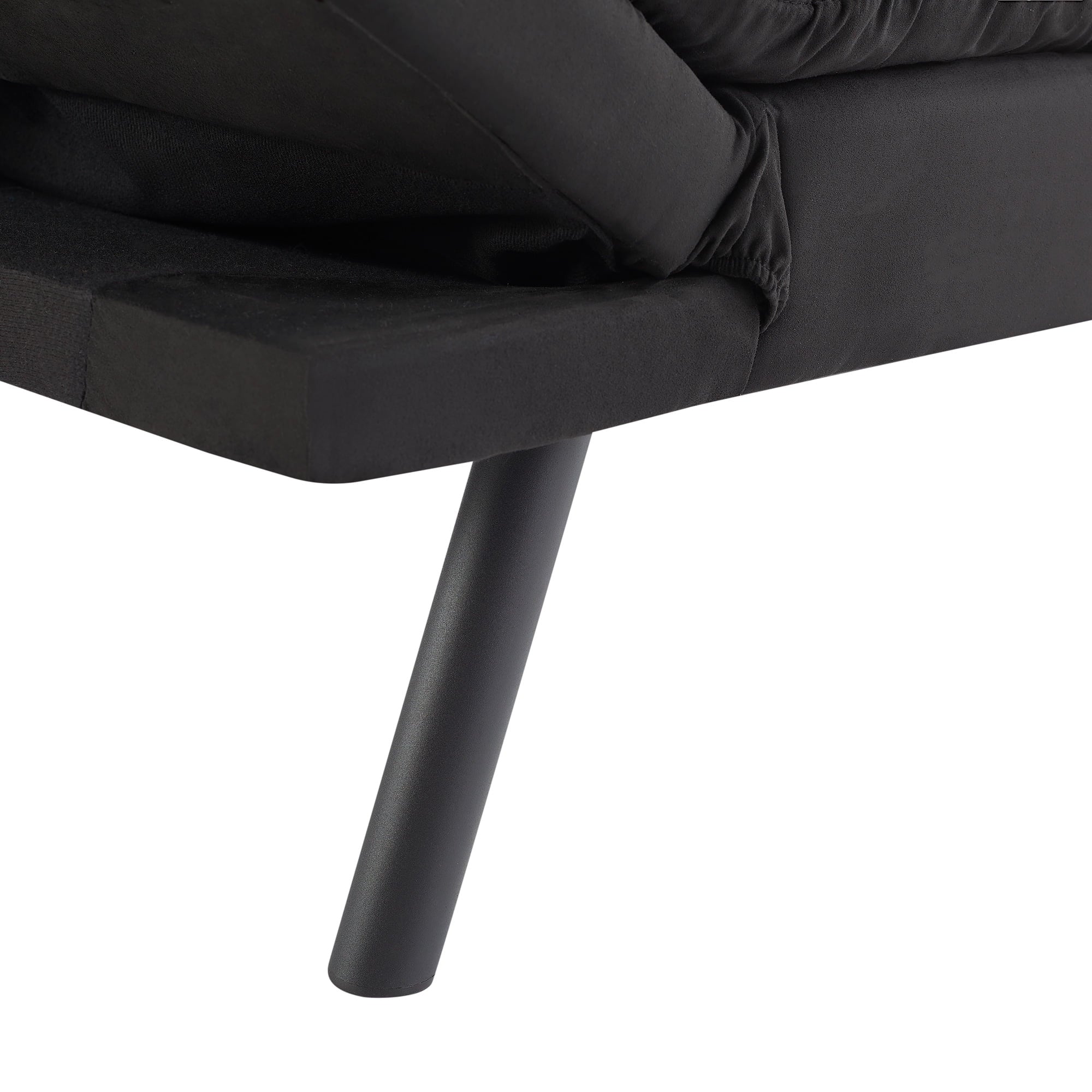 Mainstays 72 Memory Foam Futon Sofa Bed,Black
