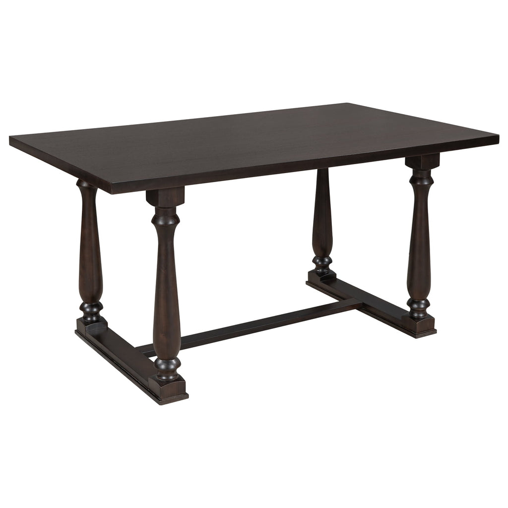 Harper & Bright Designs Dining Table Set for 6 with Bench Rectangular Table and 4 Upholstered Chairs for Kitchen, Gary
