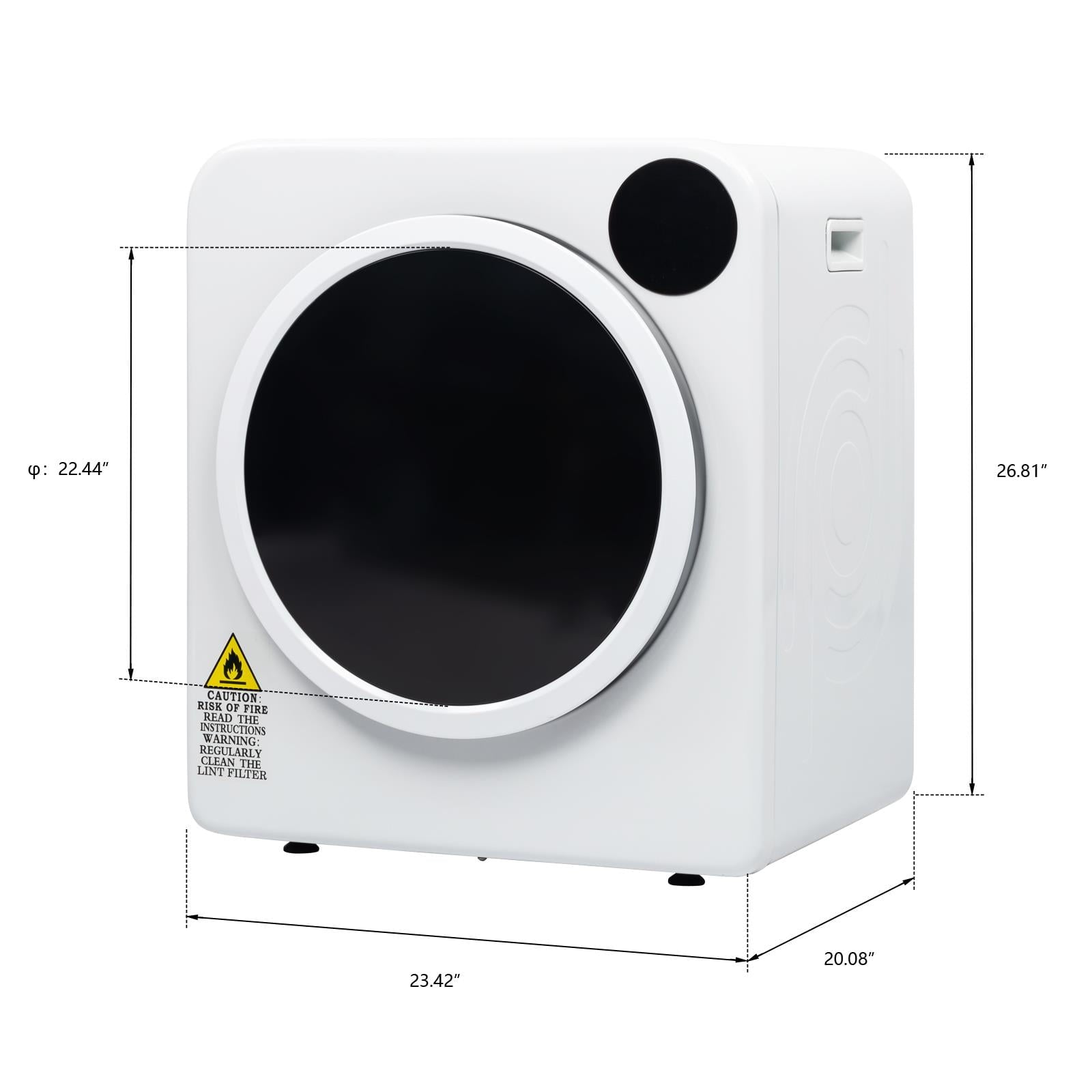 Ktaxon 3.5 cu. ft. Portable Electric Compact Stainless Steel Dryer, White