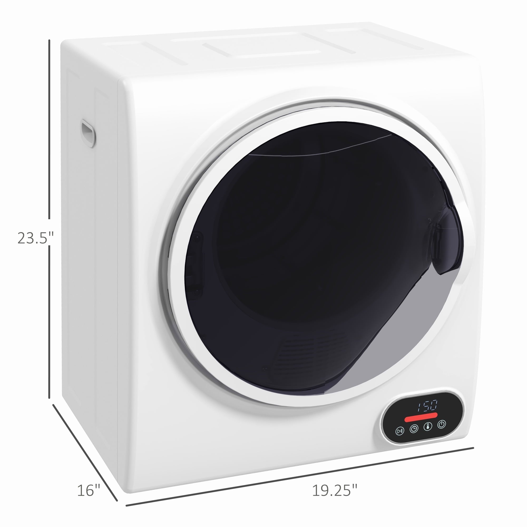 HOMCOM 9 lb 120V White Electric Dryer