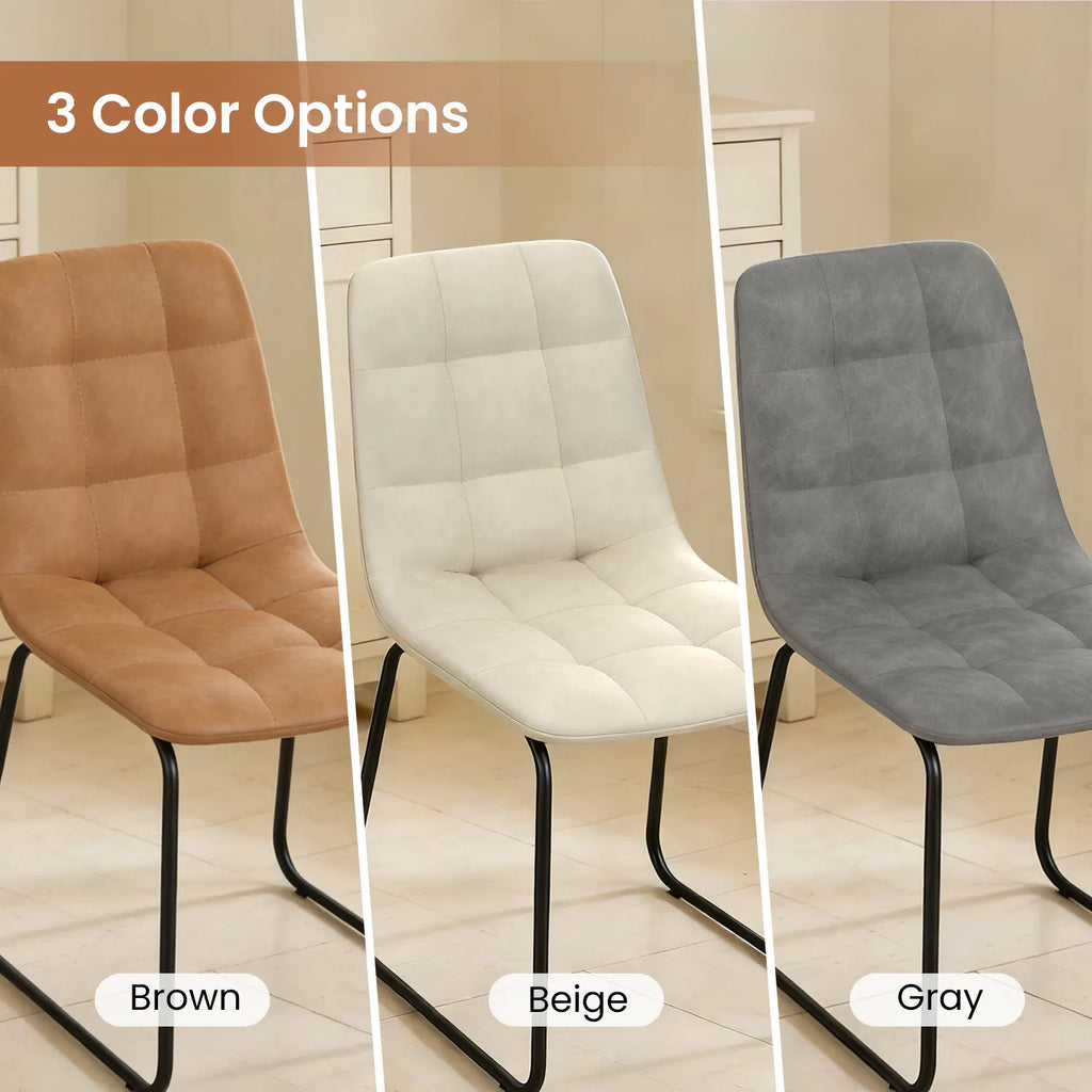 34.8 Round Dining Table Set for 4,5 Piece Mid-Century Modern Dining Set with 4 Upholstered Dining Chairs,Leisure Coffee Table for Kitchen Dining Room, Save Space