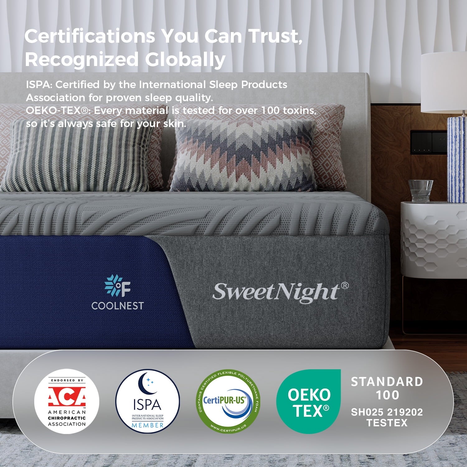 Sweetnight CoolNest® Essential Memory Foam Queen Size Mattress 13 inch Cooling Gel Mattresses in a Box,CertiPUR-US Certified,Scientific Support,Medium