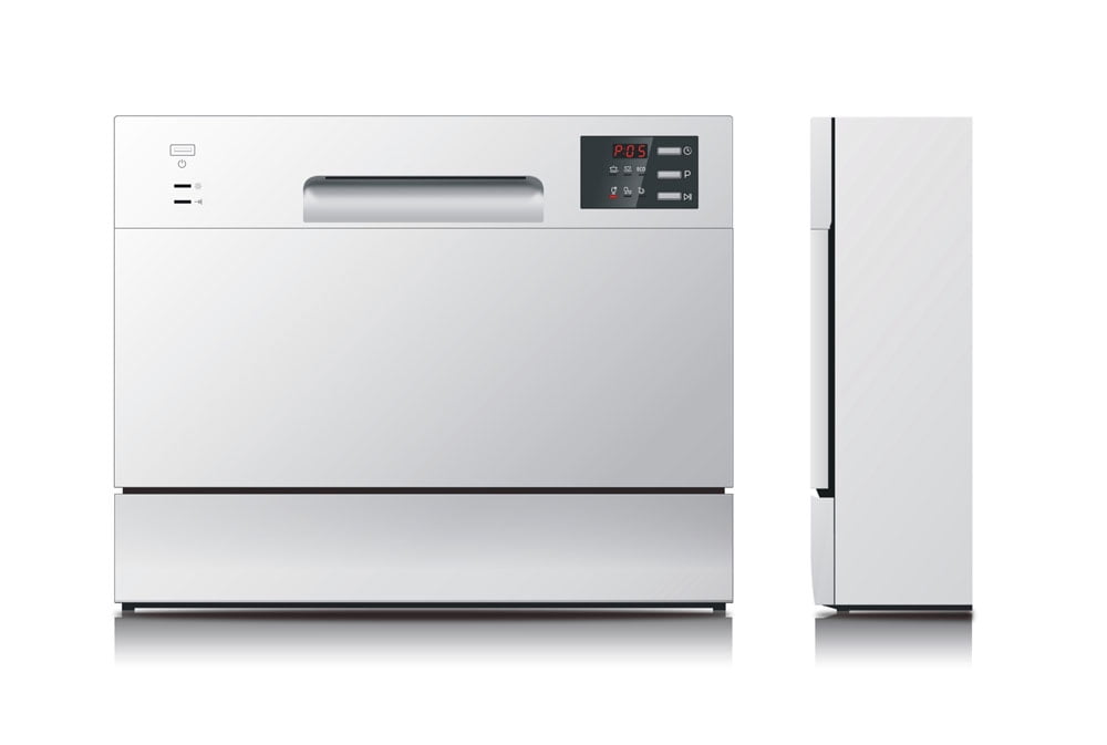Countertop Dishwasher with Delay Start & LED - White