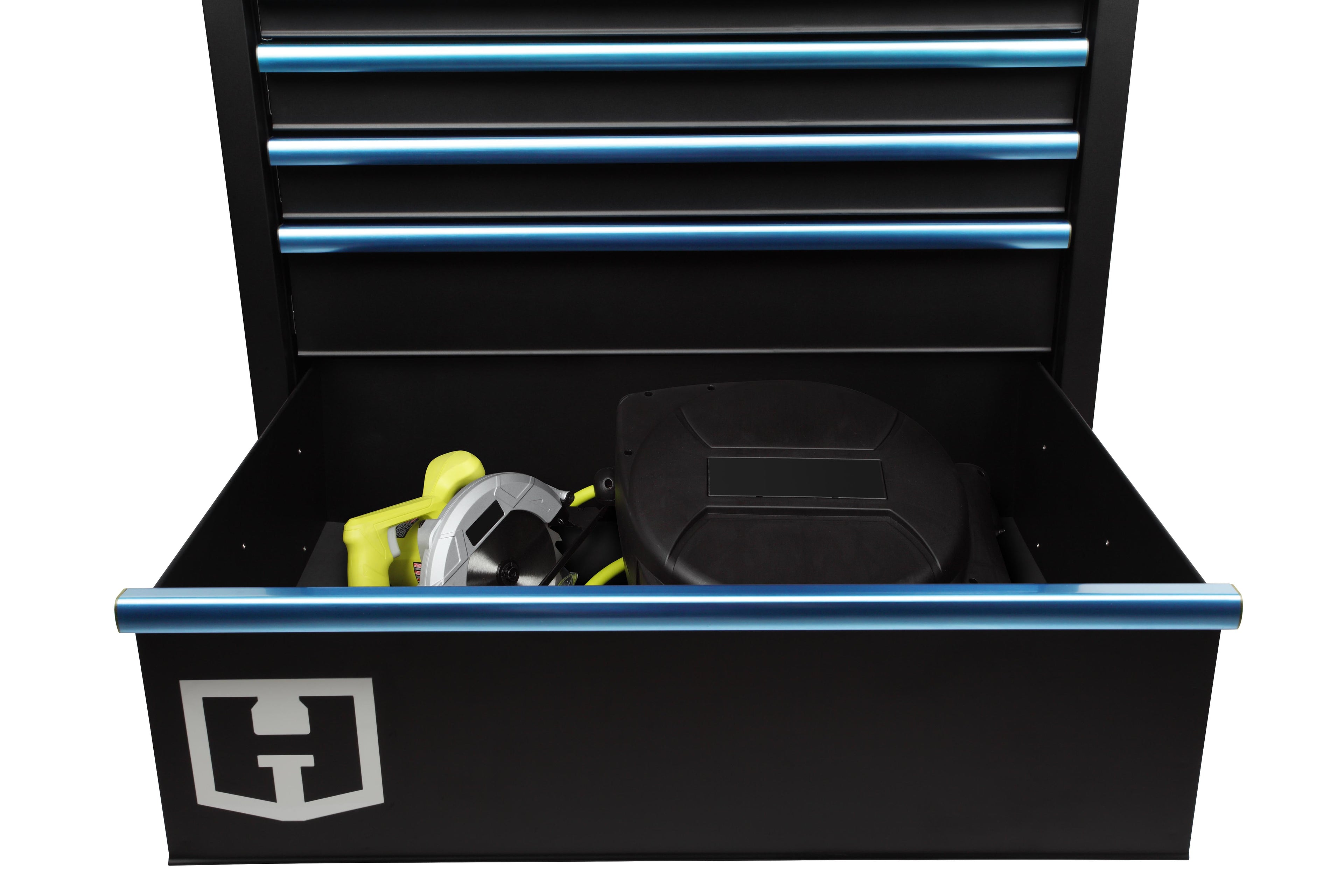 Hart 36-In W x 24-In D 5-Drawer Mobile Tool Chest Workbench W/ Wood Top, Garage Use