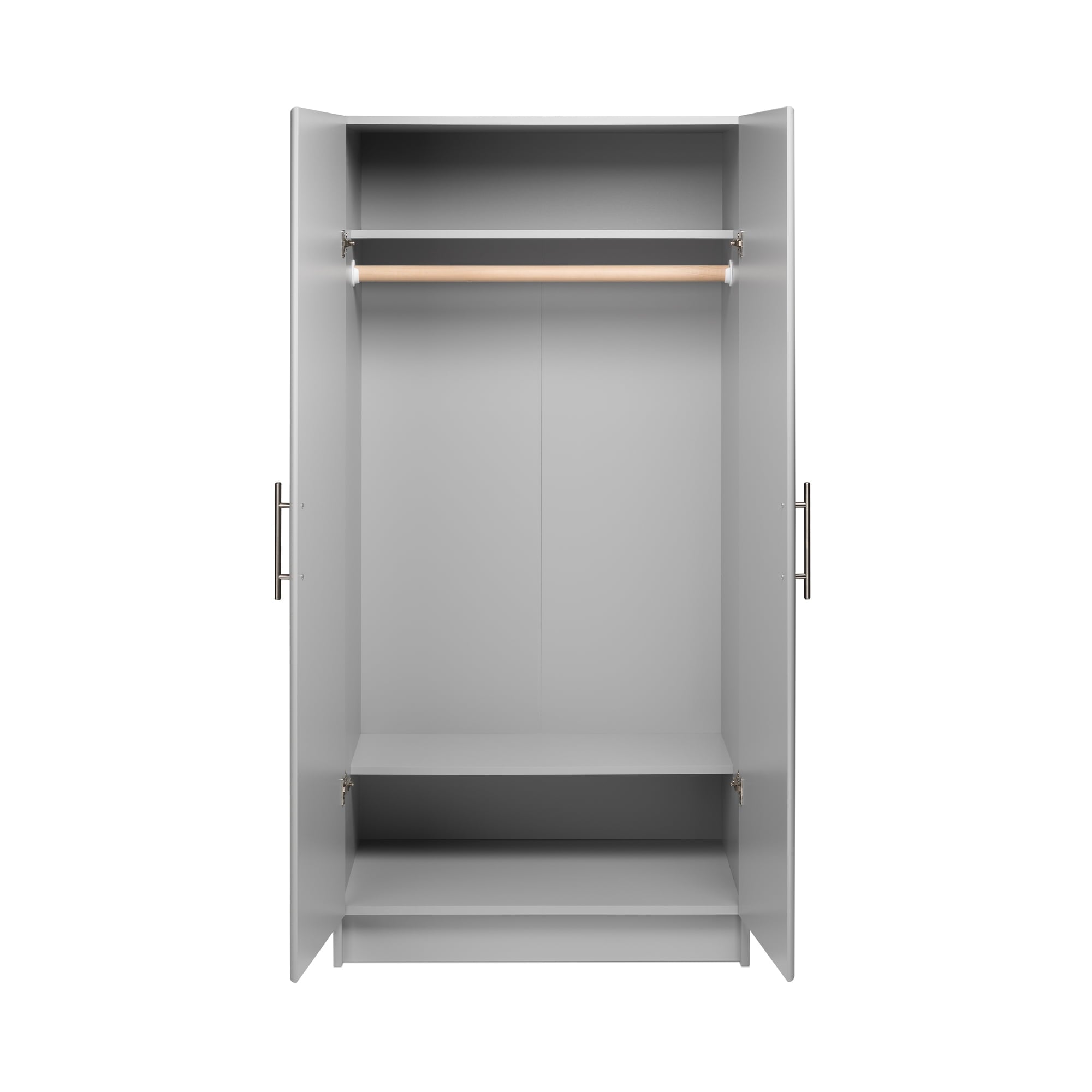 Prepac Armoir, Elite 32W x 35H x 20D White Wardrobe Closet & Cabinet - Functional Clothes Storage with Hanging Rail, Armoire Wardrobe - WEW-3264