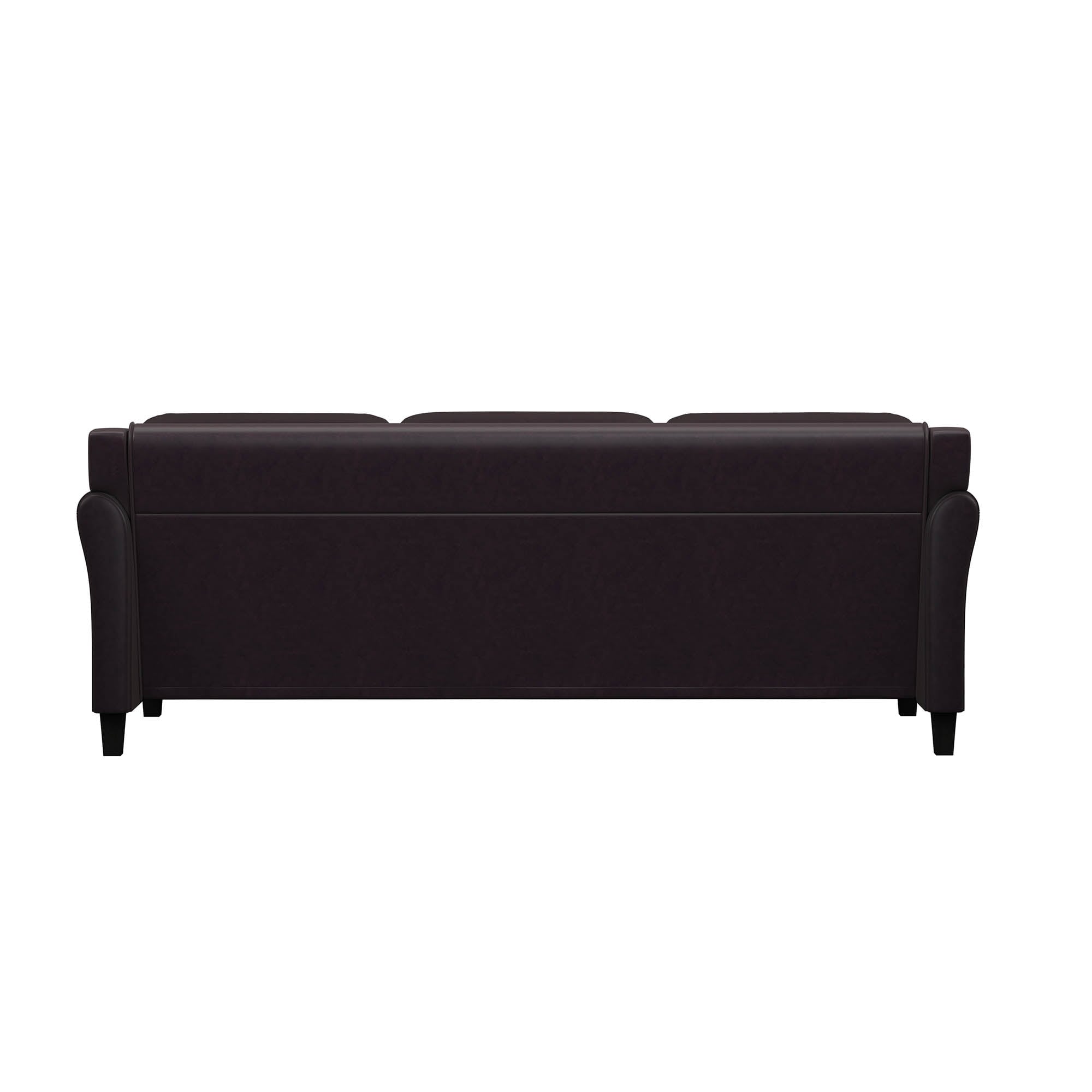 Lifestyle Solutions Taryn Curved Arms Sofa, Black Fabric