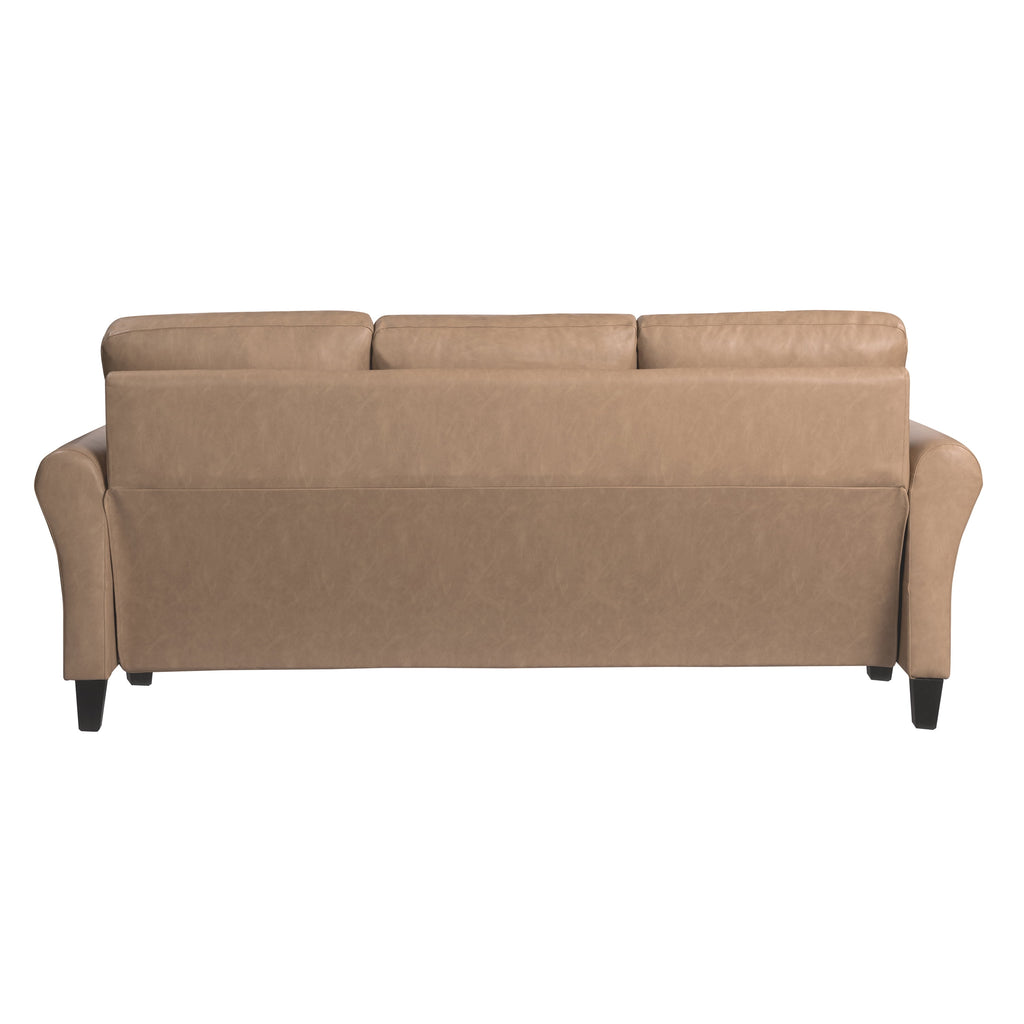 Lifestyle Solutions Alexa Sofa with Rolled Arms, Gray Fabric