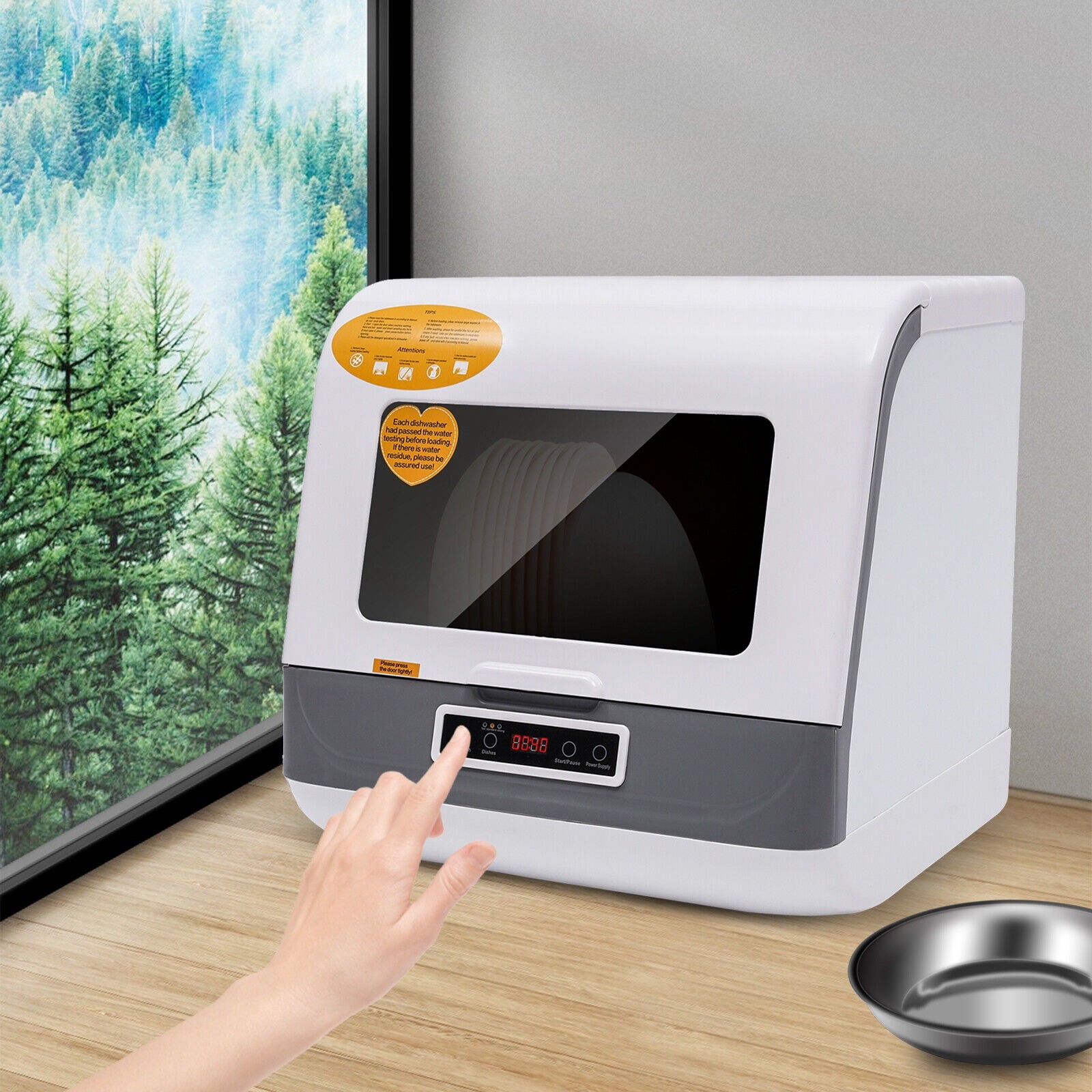 Countertop Dishwasher, Portable Countertop Dishwasher, Mini Dishwasher for Small Households, Apartments, Boats, and Campers/ RVS with Limited Space