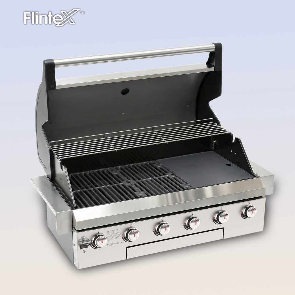 4 Burners Built-In Gas Grill, 40,000 BTU Outdoor Kitchen Grill with 653.2 Sq.in Cooking Area, LPG/NG, Perfect for Backyard BBQs