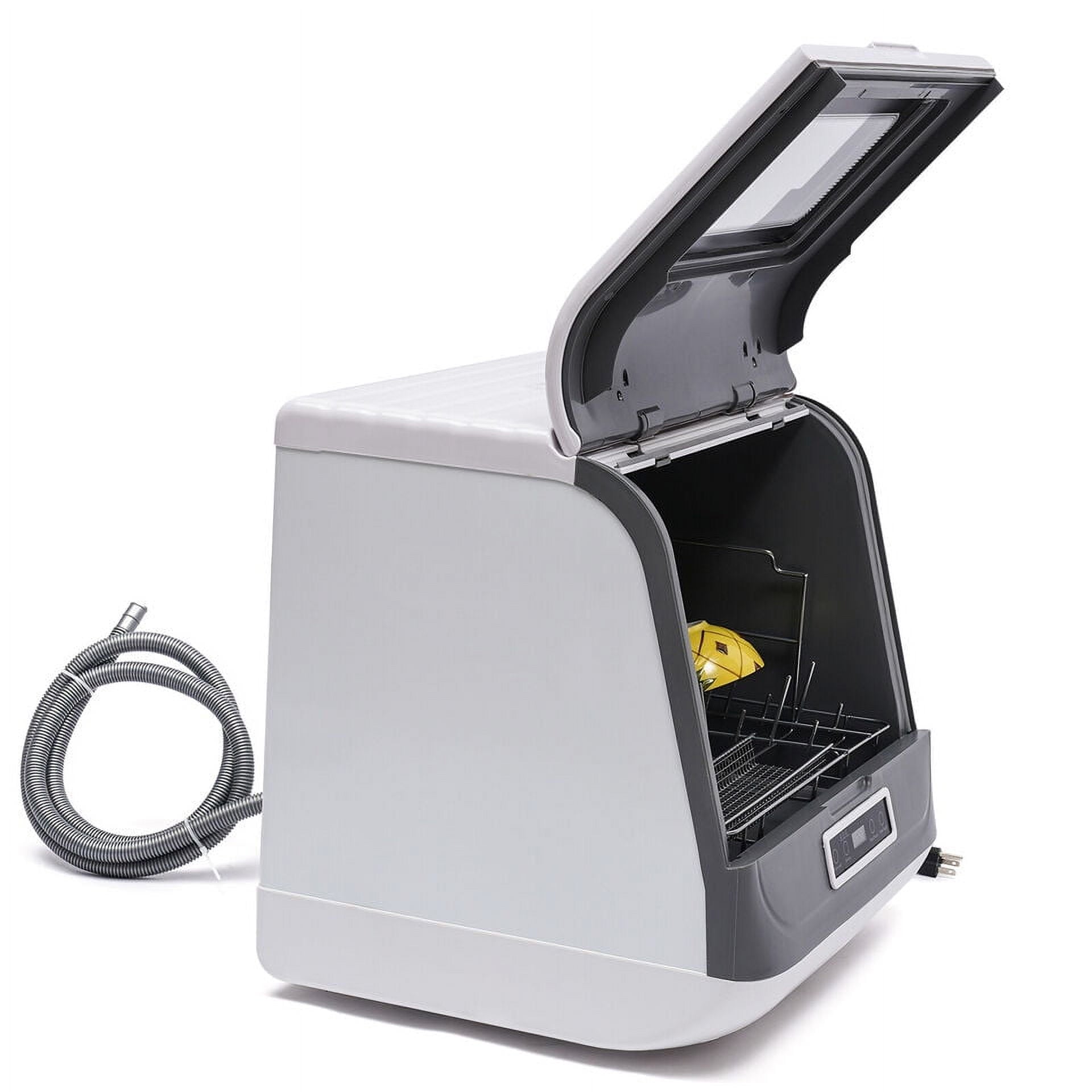Portable Dishwasher Countertop, Compact Dishwasher W/75°C Air-Dry Function, 3 Washing Programs Mini Dish Washer for Apartments
