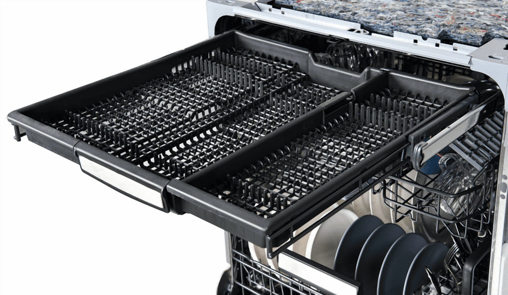 Kenmore 24” Built-In-Dishwasher w/ 3rd Rack & Turbo Dry-White Pocket handle