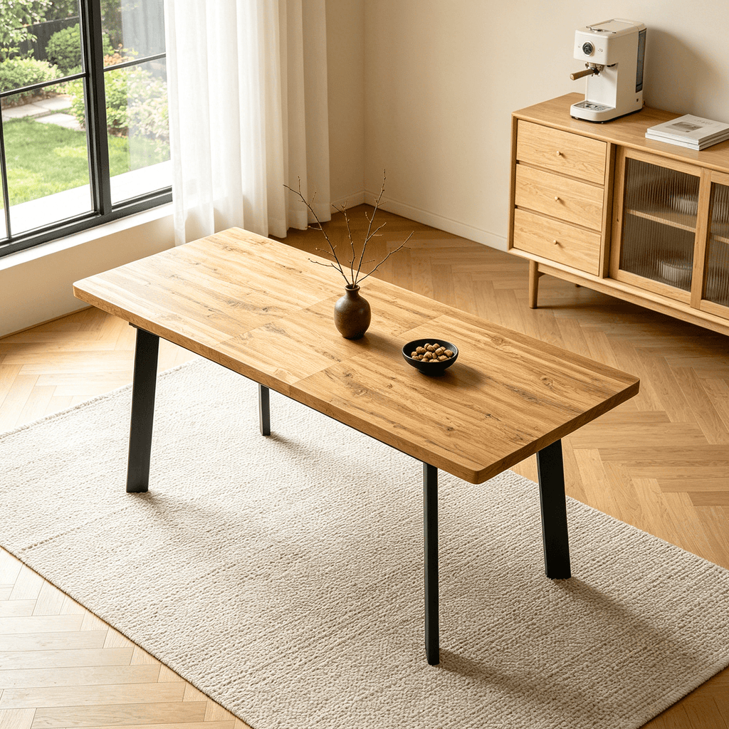 63.2-78.2 Extendable Dining Room Table,Modern MDF Dining Table Set for 4-8,Space Saving Dining Room Table Compact for Living Room, Apartment