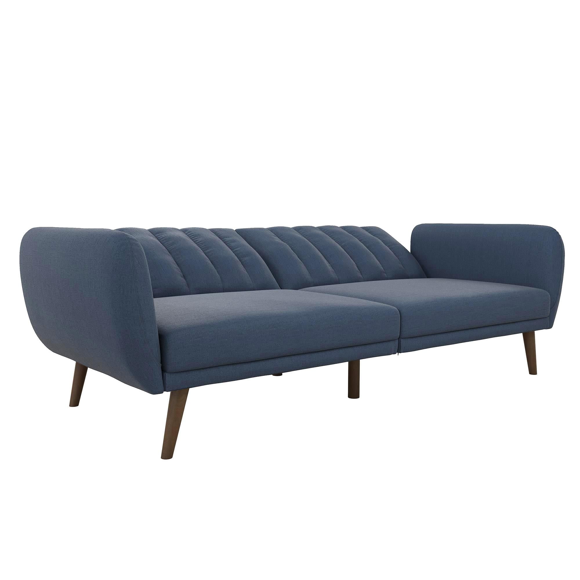 Novogratz Brittany Futon, Blue Linen