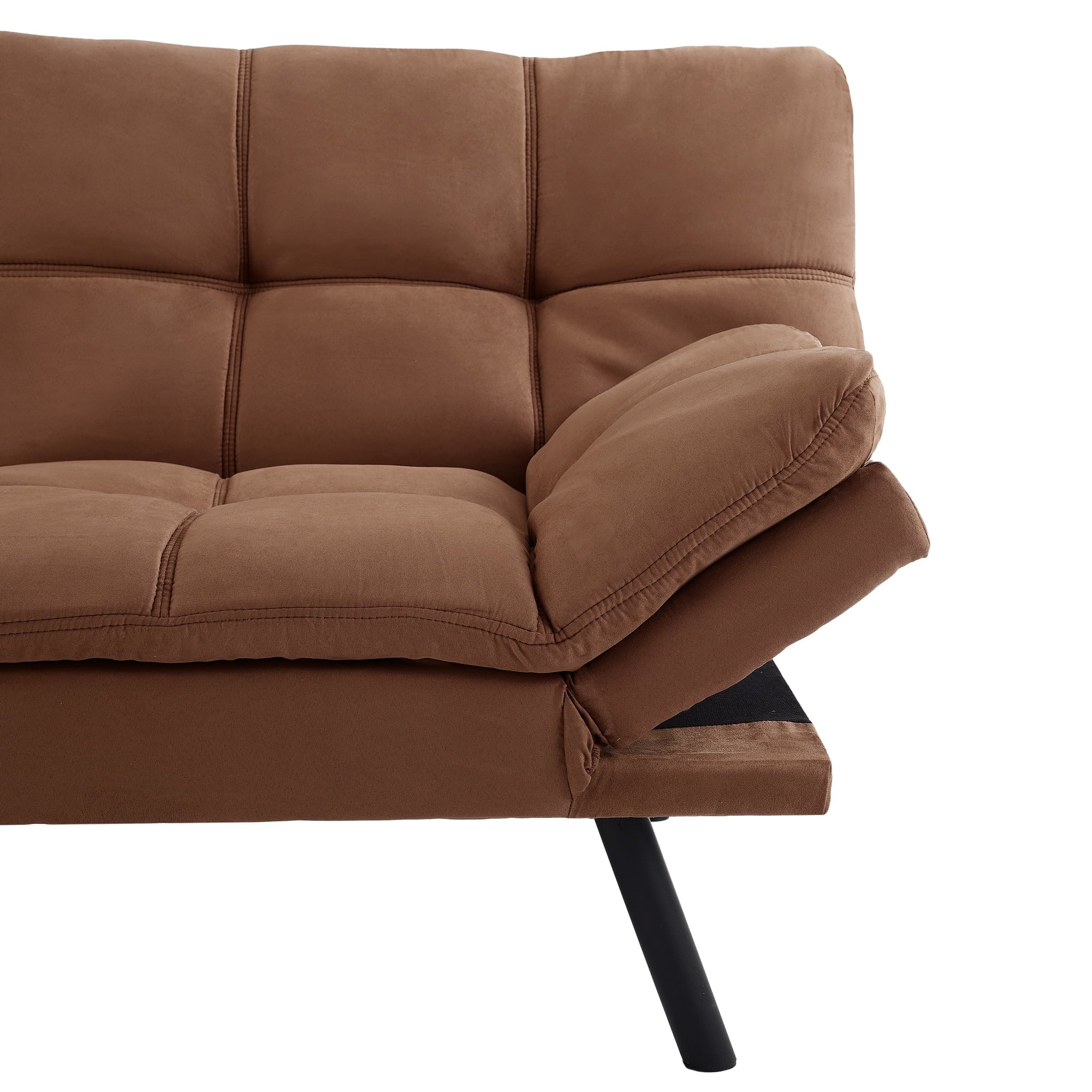 Mainstays 72 Memory Foam Futon Sofa Bed,Black