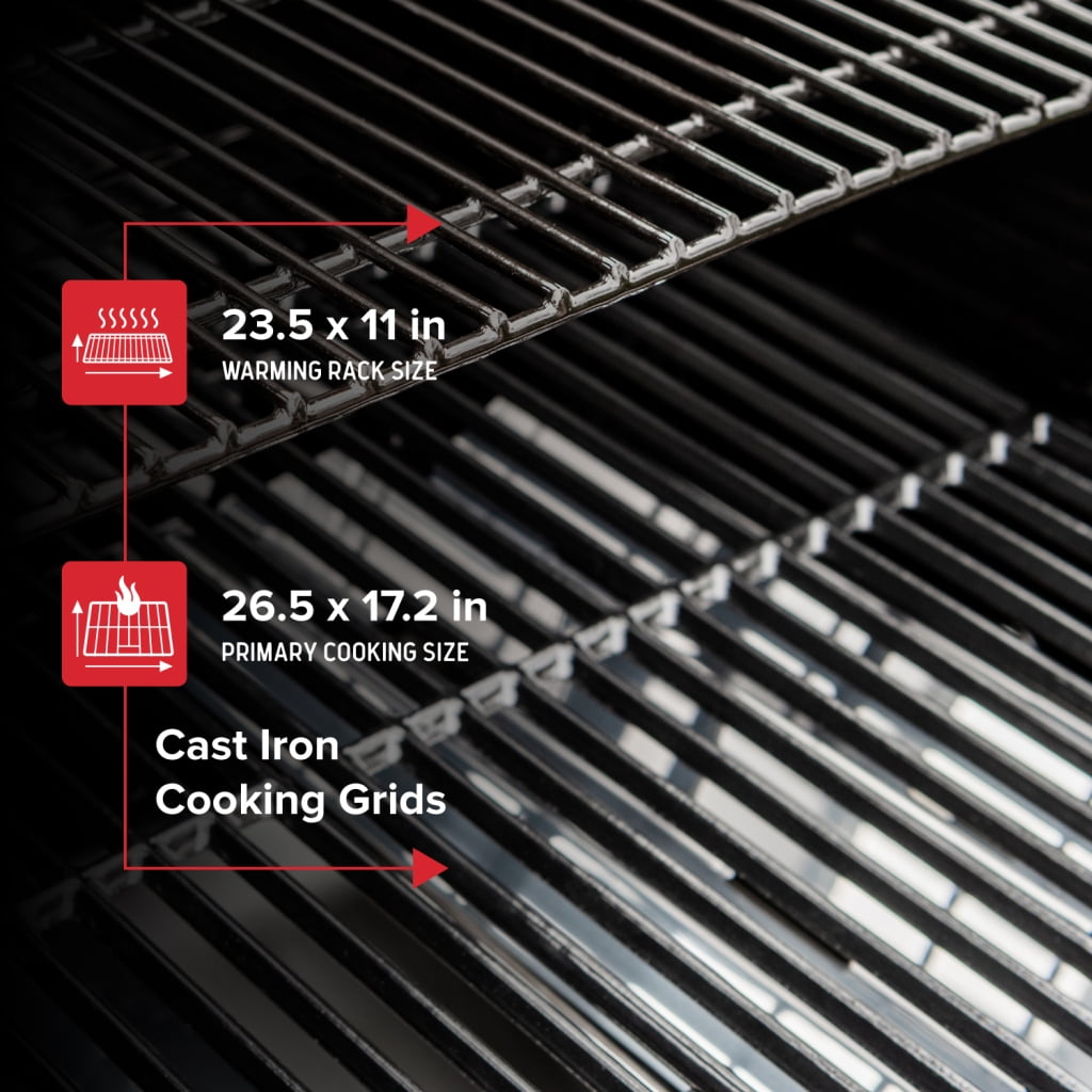Neevo Smart Propane Grill 44,000 BTU, with 2 U Shaped Burners, Outdoor BBQ, Electronic Control, 714 Sq In Cooking Space, Cast Iron Grates, App Connected – 720-1054 