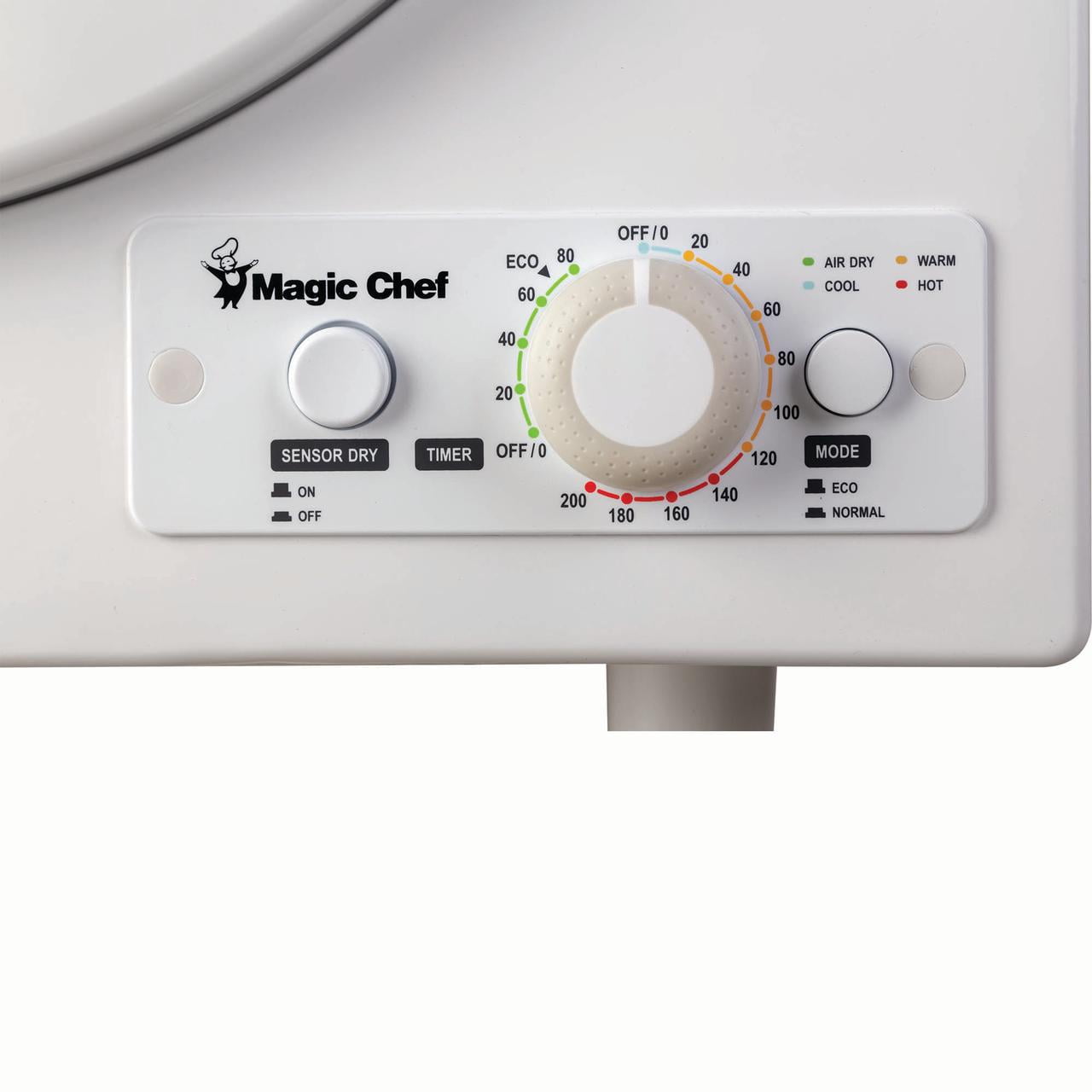 Magic Chef 2.6 cu ft Compact Electric Dryer, White