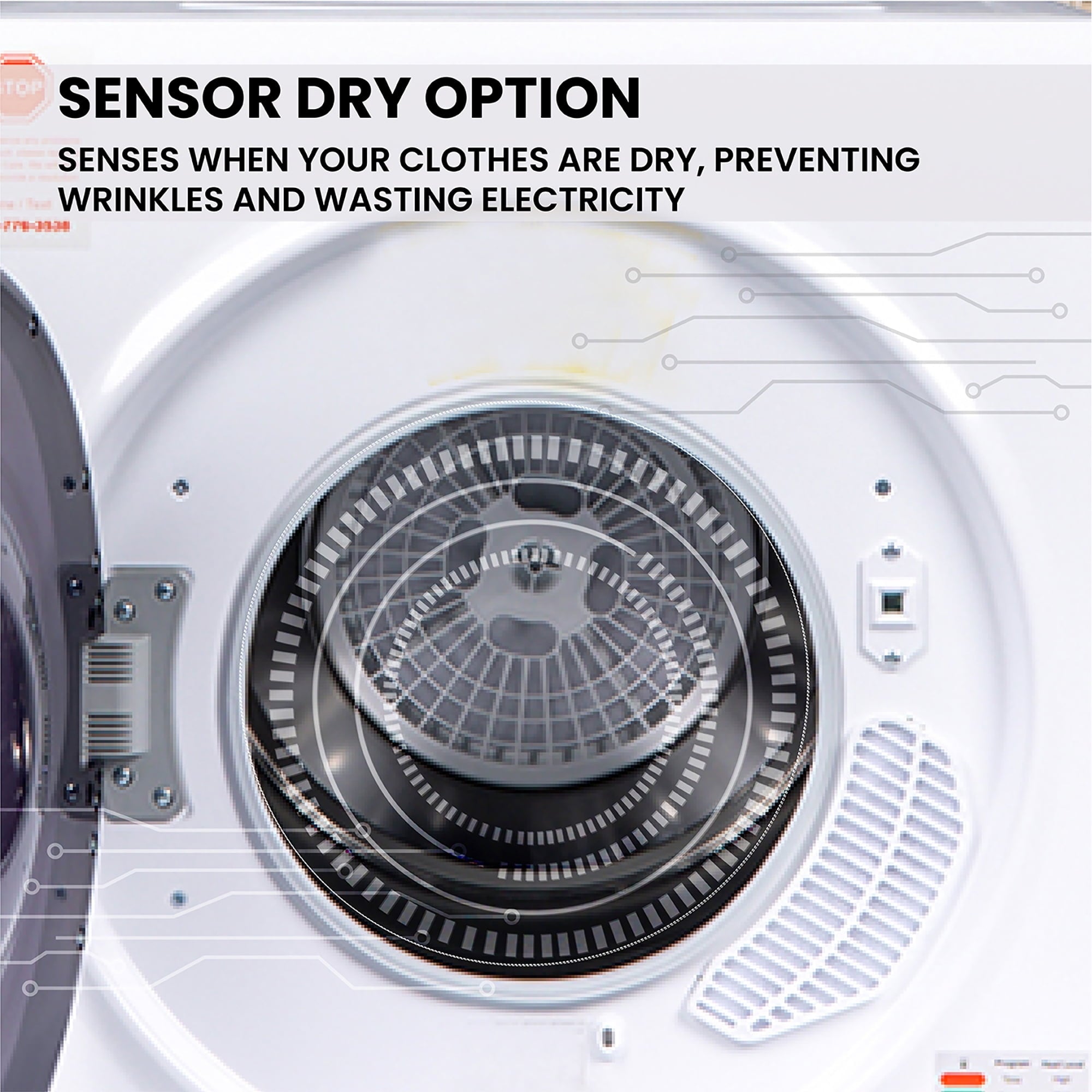 Pinnacle 21-852 S Compact Short Dryer with Digital Controls - 3.2 cu.ft., Silver