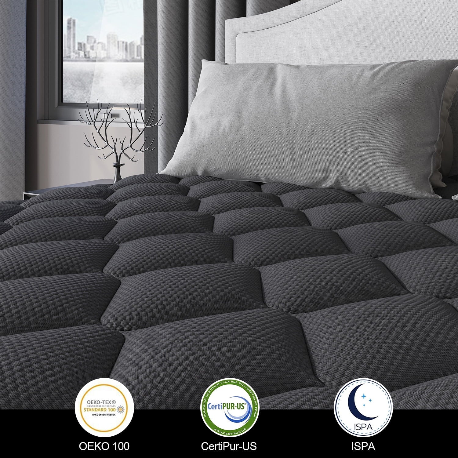 Viscountess 12 Inch Full Mattress Eurotop with Gel Memory Foam Hybrid Mattress in a Box Individually Wrapped Pocket Coils Innerspring Motion Isolation Edge Support