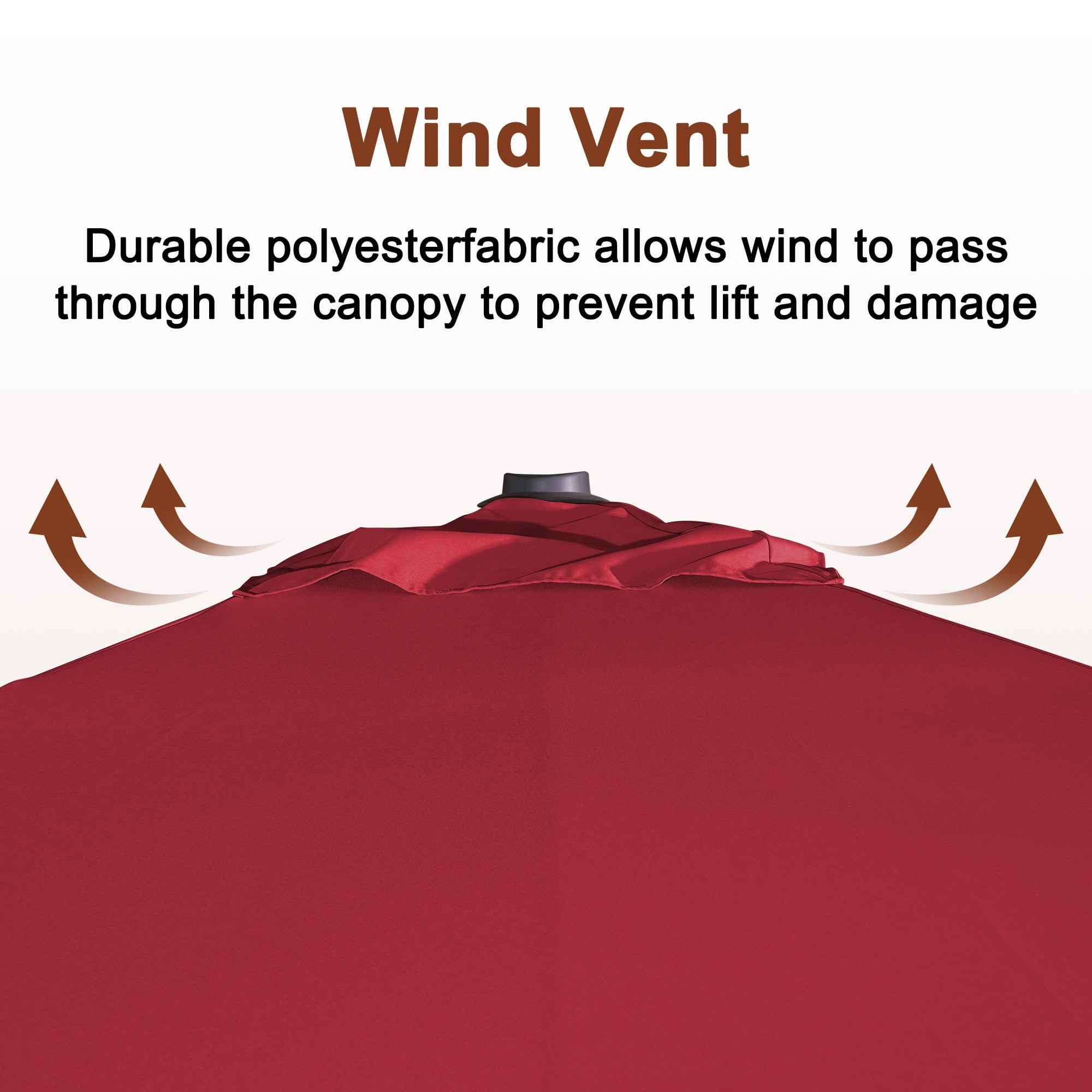 Mondawe 10x10ft Patio Umbrella Outdoor Square Large Cantilever Windproof Offset and Heavy Duty Sun Umbrella for Garden Deck Pool, Red