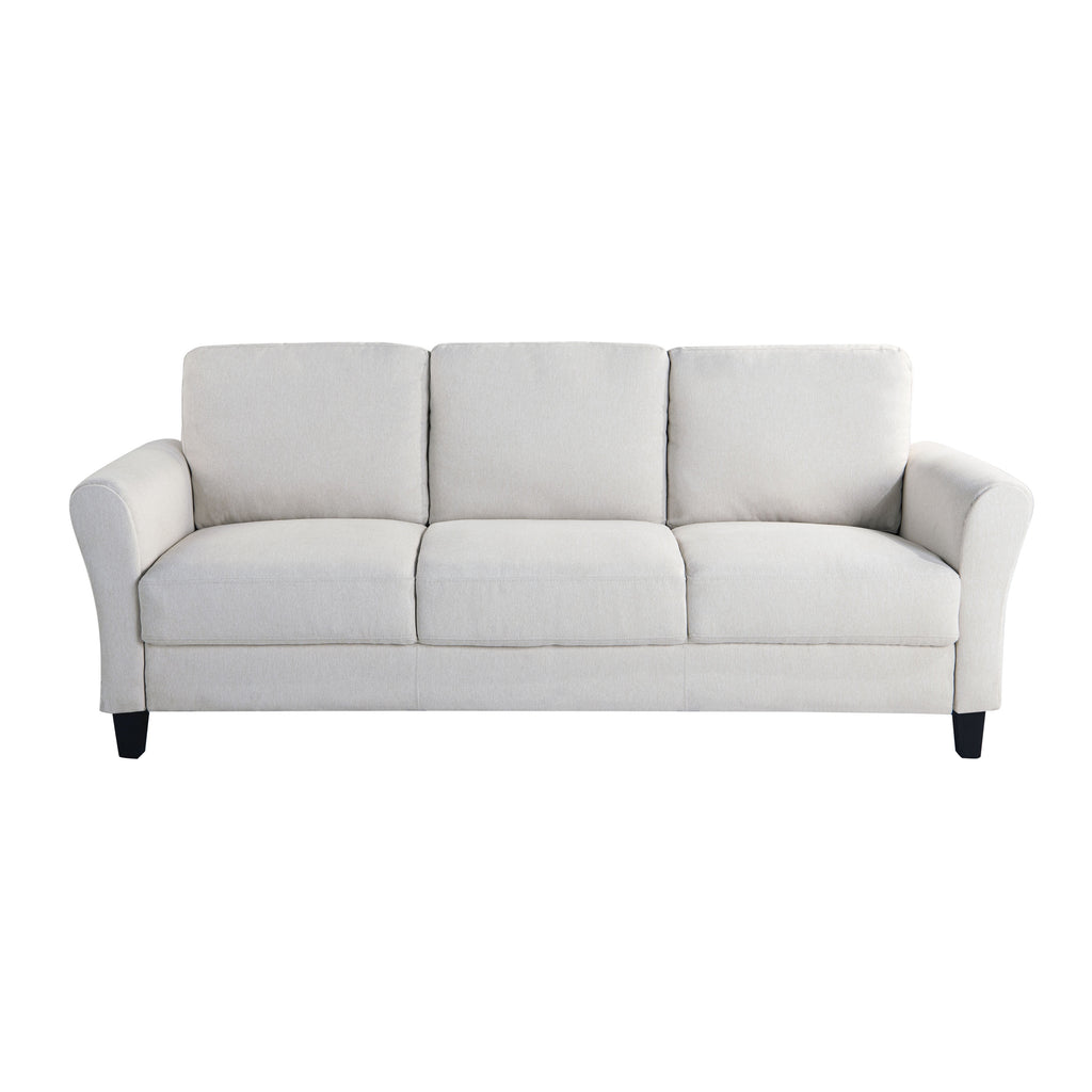 Lifestyle Solutions Alexa Sofa with Rolled Arms, Gray Fabric