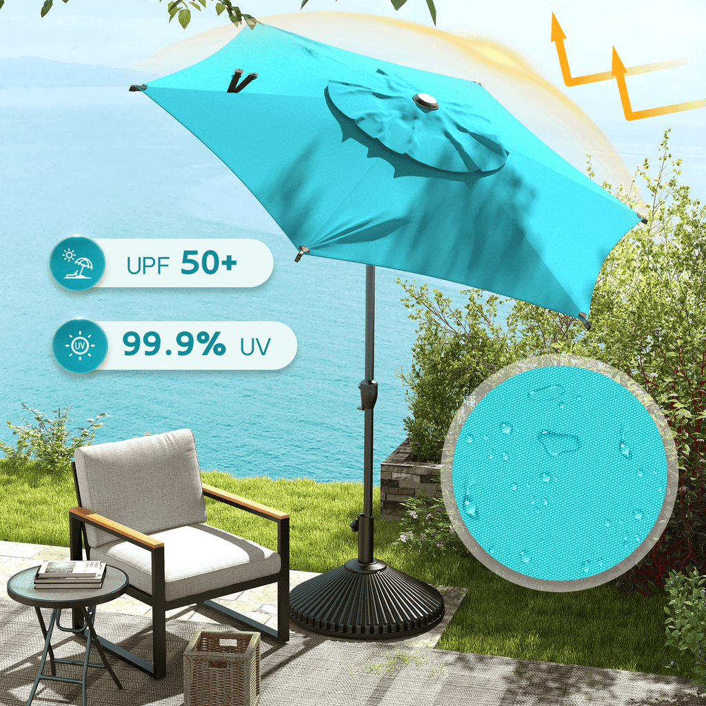 Abba Patio 11’ Vienna Offset Hanging Outdoor Cantilever Patio Umbrella, Beige