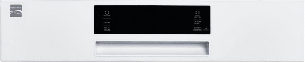 Kenmore 24” Built-In-Dishwasher w/ 3rd Rack & Turbo Dry-White Pocket handle