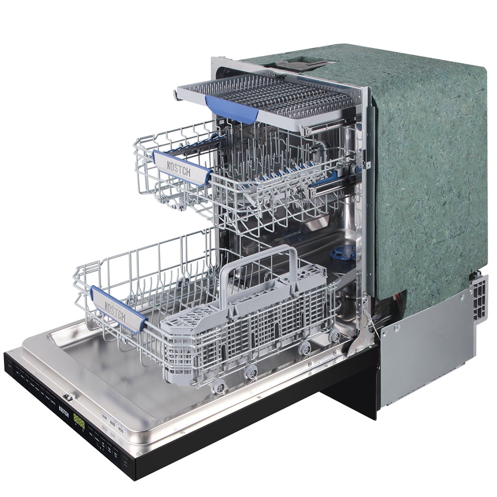 Large Capacity 24 inch Top Control Built-In Dishwasher with Third Rack – ENERGY STAR Certified, 47-dBA Ultra-Quiet, Stainless Steel (White)