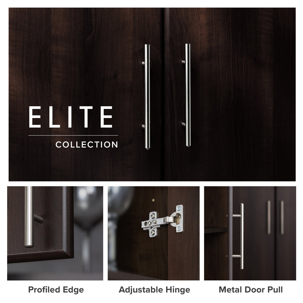Prepac Armoir, Elite 32W x 35H x 20D White Wardrobe Closet & Cabinet - Functional Clothes Storage with Hanging Rail, Armoire Wardrobe - WEW-3264