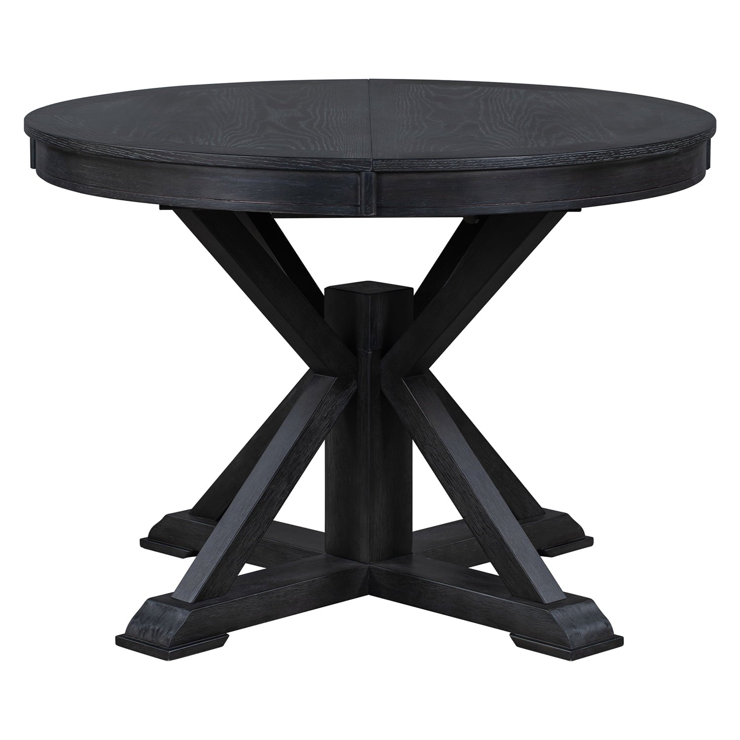 Harper & Bright Designs Extendable Dining Table Set for 4 Upholstered Chairs Functional Retro Style Table for Dining Room Kitchen, Natural Wood Wash