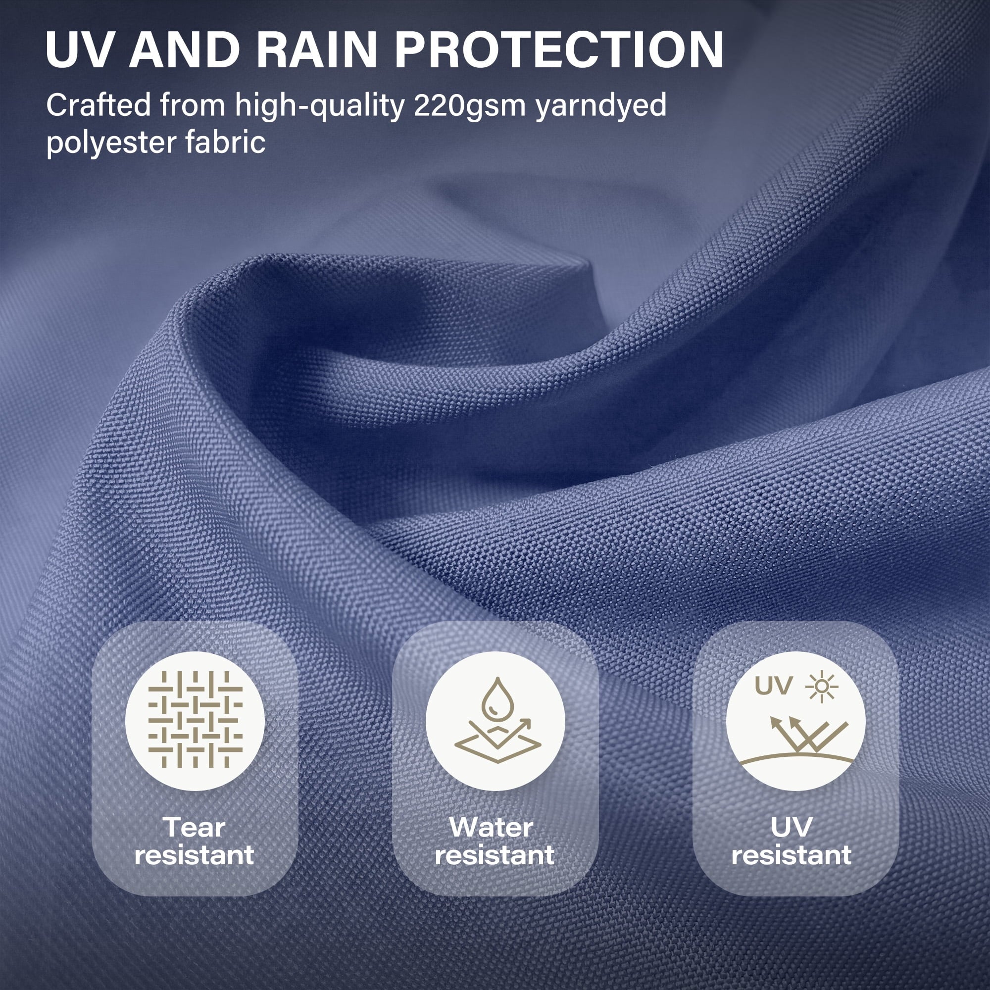 LAUSAINT HOME Outdoor Patio 11 FT Large Cantilever Umbrella, Windproof Offset with 360-degree Rotation for Backyard, Pool, Lawn, Deck, Navy Blue