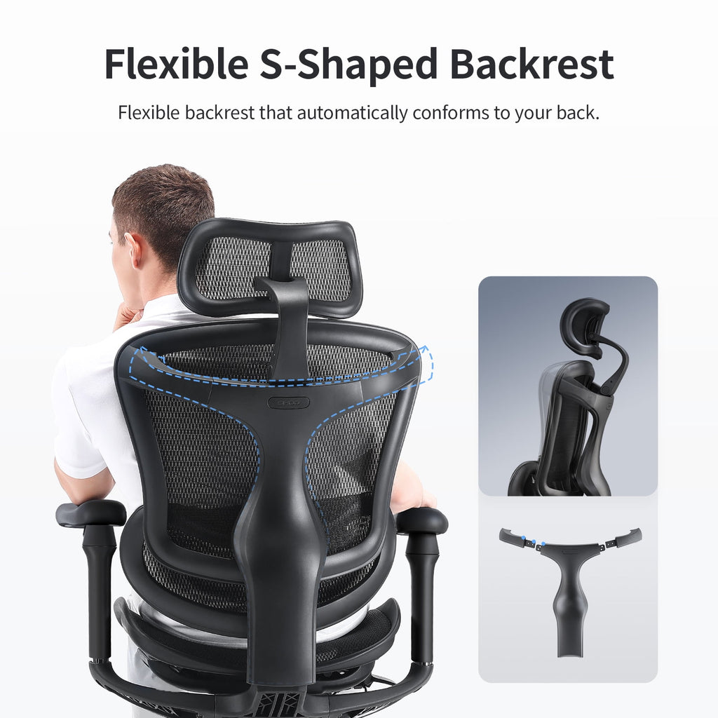 Sihoo Doro-C300 Ergonomic Chair, 3D Armrests  Swivel Chair, Adaptive Lumbar Support Office Chair, Ergonomic Desk Chairs for Adults, Comfort Home Office Chair, Black (Set of 1))
