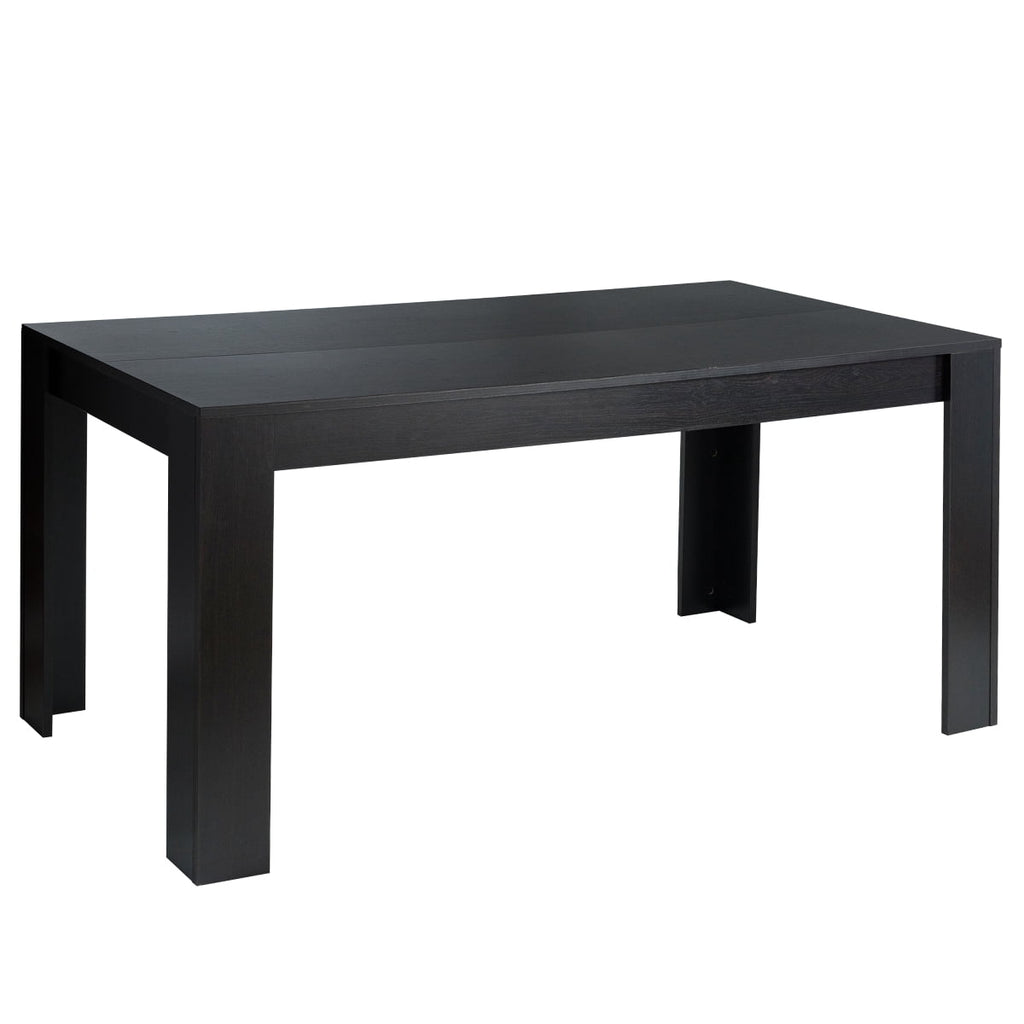 Costway 63 Dining Table Rectangular Modern Kitchen Table For 6 People Home Furniture Gray