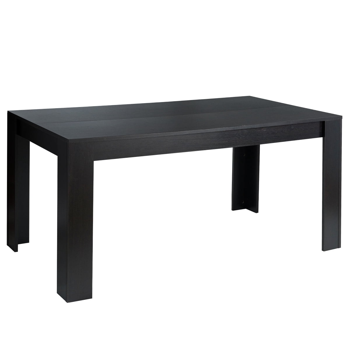 Costway 63 Dining Table Rectangular Modern Kitchen Table For 6 People Home Furniture Gray