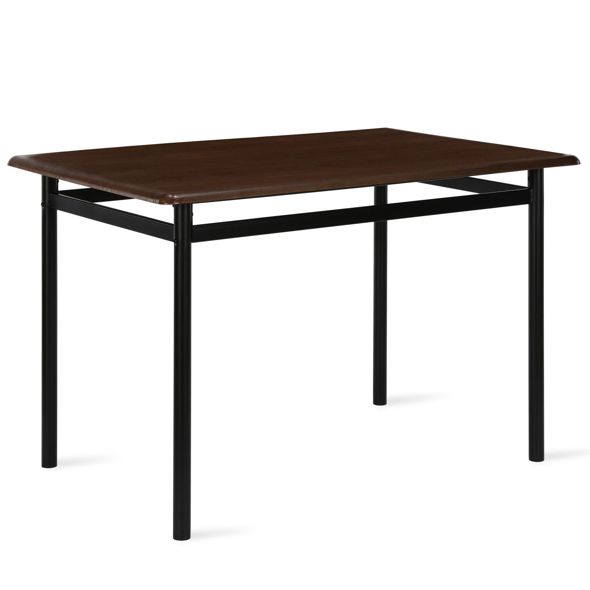 Mainstays 5-Piece Wood & Metal Dining Room Set, Seats 4, Canyon Walnut & Black