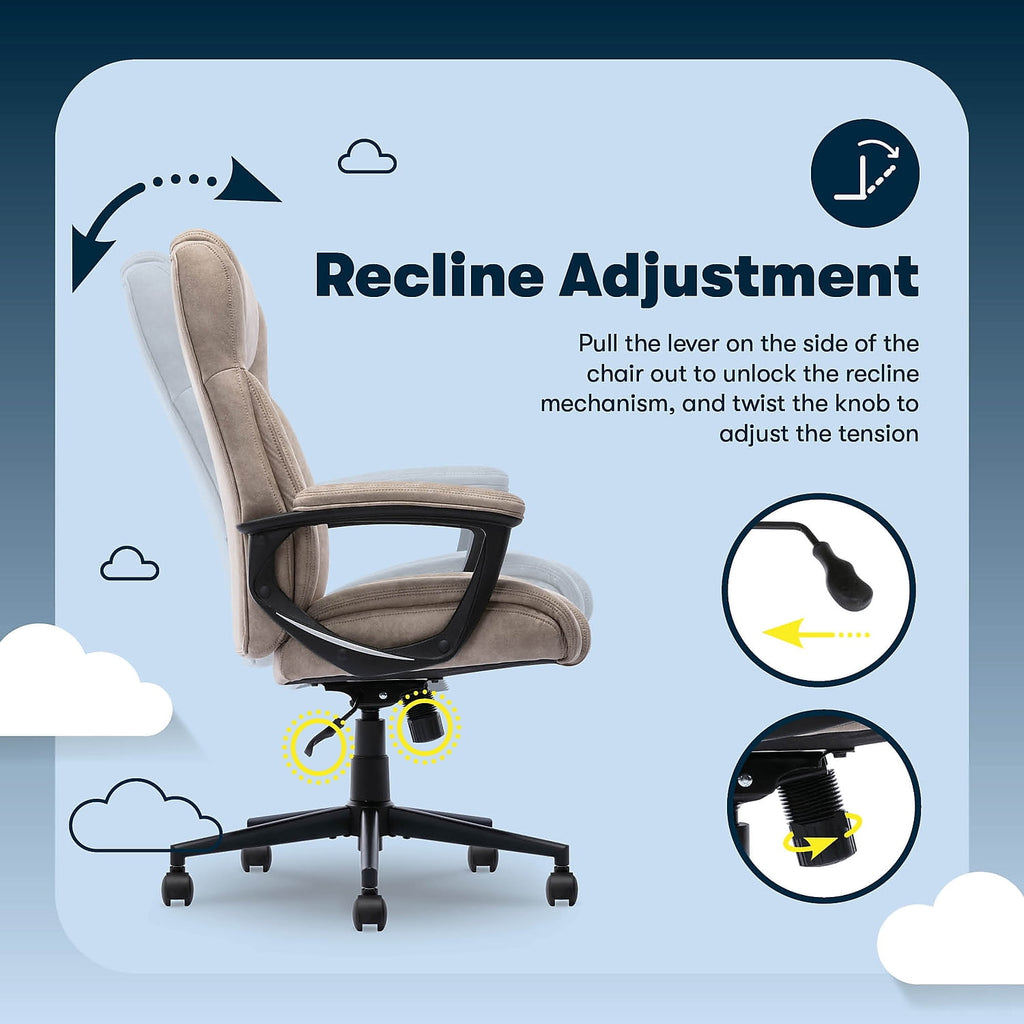 Serta Comfort Eco Office Ergonomic Computer Chair Lumber Support Black