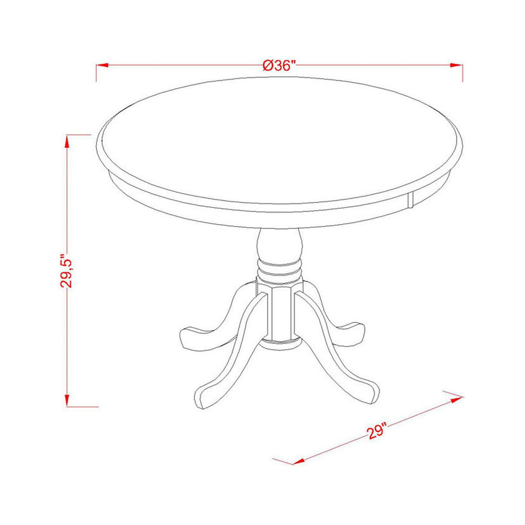 Retro Dining Set 3-Piece - Round Table & 2 Chairs - Small Space Kitchen Table Set