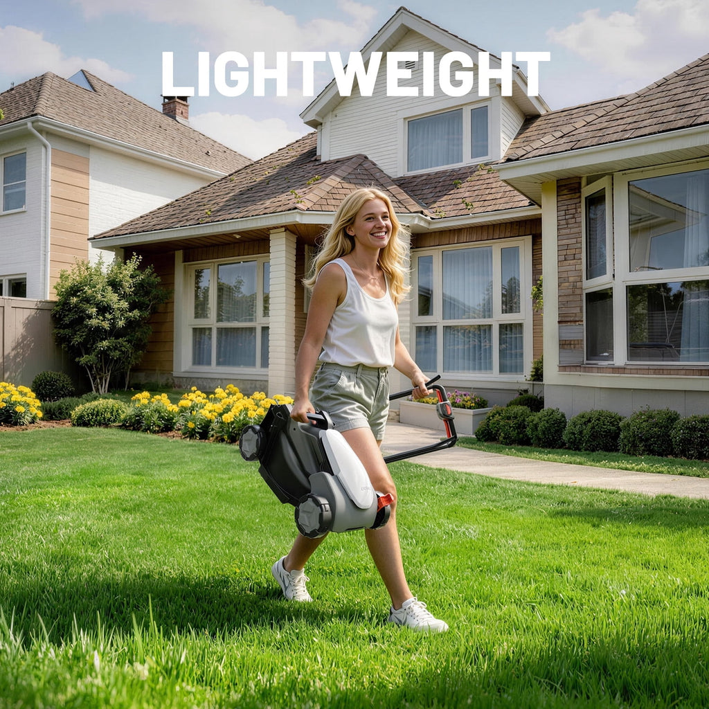 Litheli 40V Cordless Electric Lawn Mower, 14-Inch, Brushless Motor, 5-Position Height Adjustment, with 2 x 5.0Ah Battery, for Lawns & Gardens