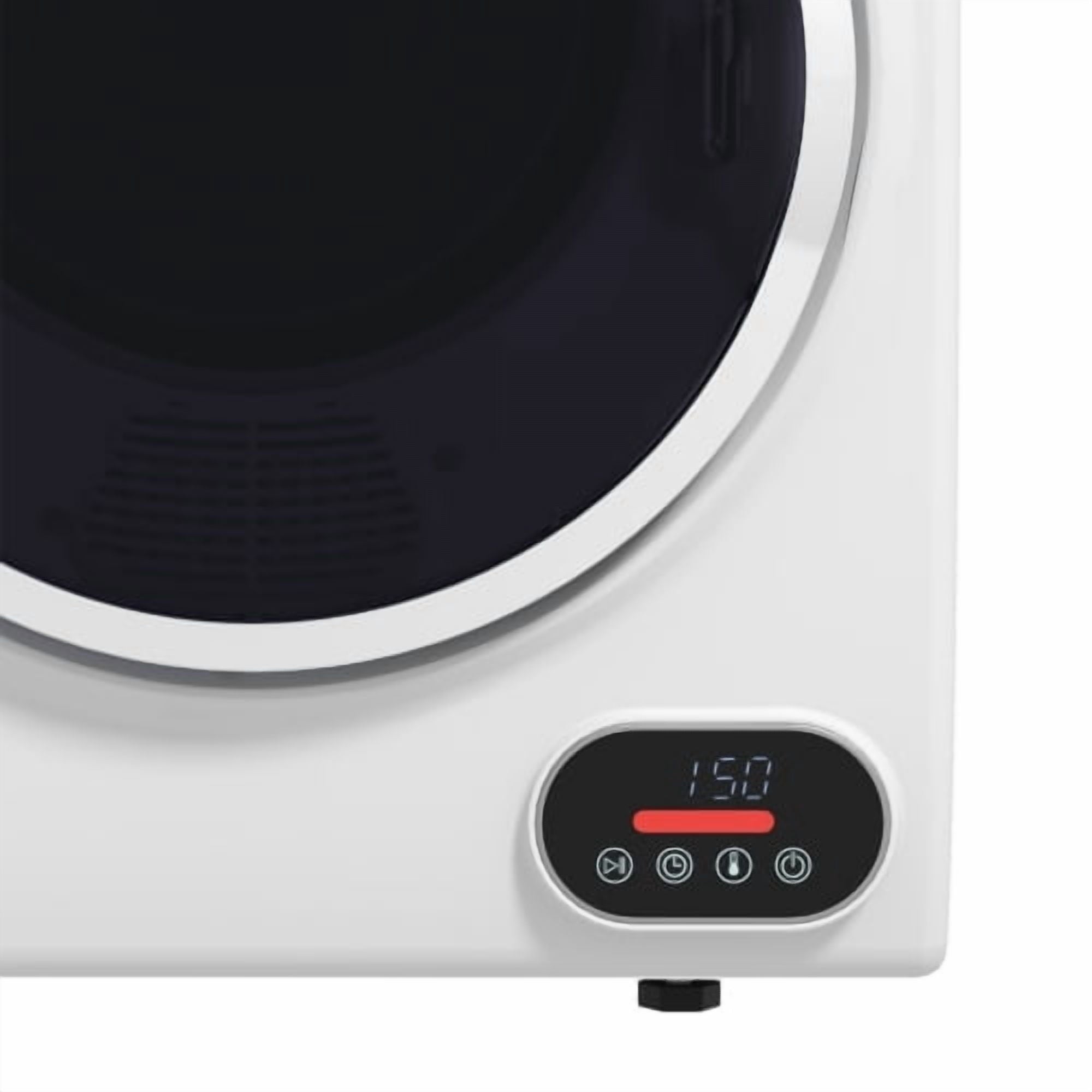 HOMCOM Portable Clothes Dryer, 120V 850W Compact Laundry Dryer with Intelligent Drying, 1.5 cu.ft Stainless Steel Drum, Front Load Electric Dryer for Apartments, Dorms, RVs, White