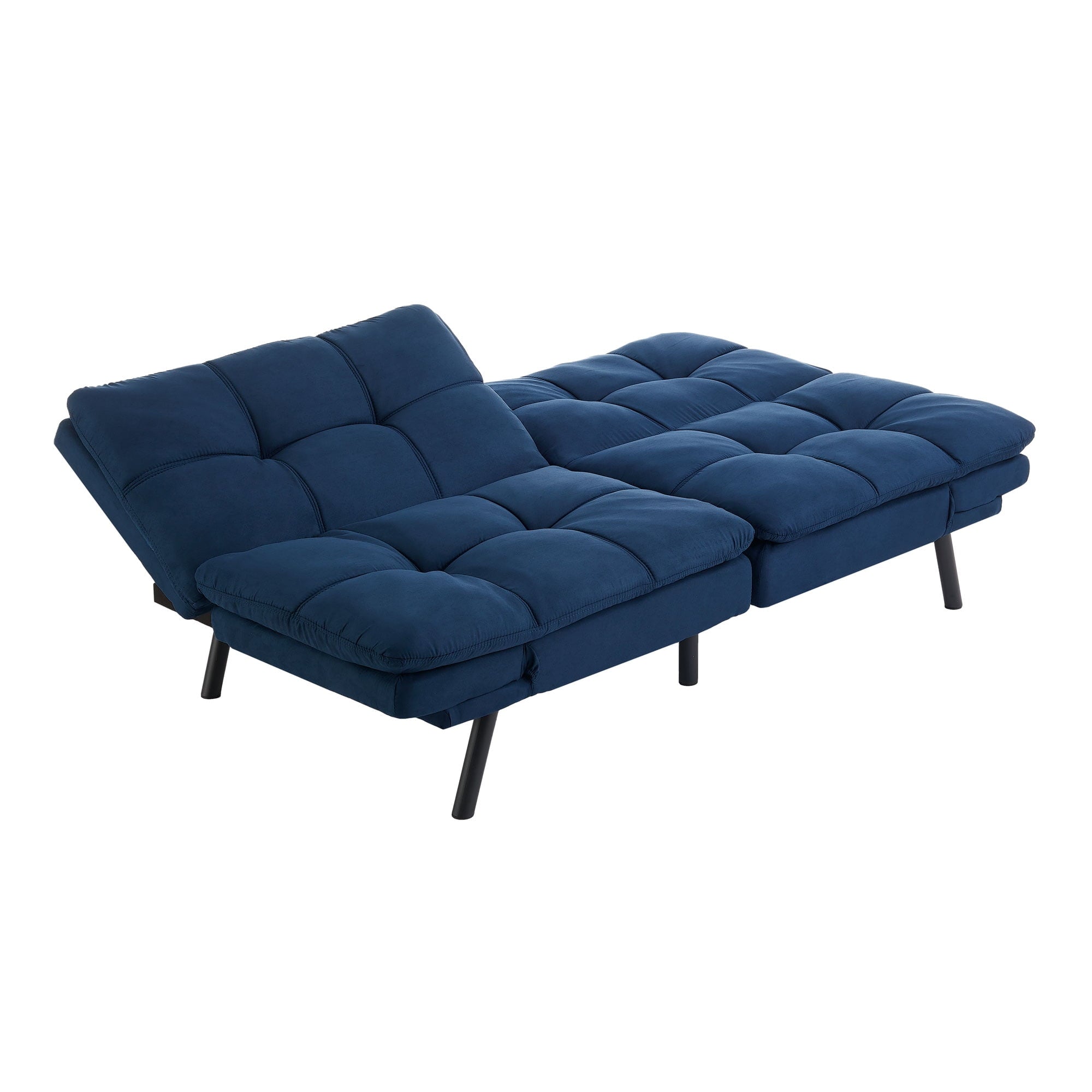Mainstays 72 Memory Foam Futon Sofa Bed,Black