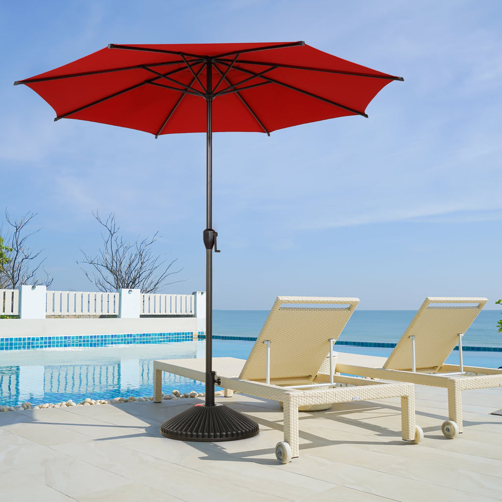Abba Patio 11’ Vienna Offset Hanging Outdoor Cantilever Patio Umbrella, Beige