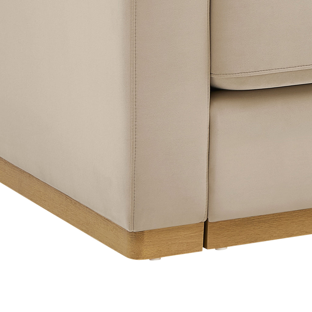 Better Homes & Gardens Lillian Channel Tufted Sofa 83.5 Cream Linen